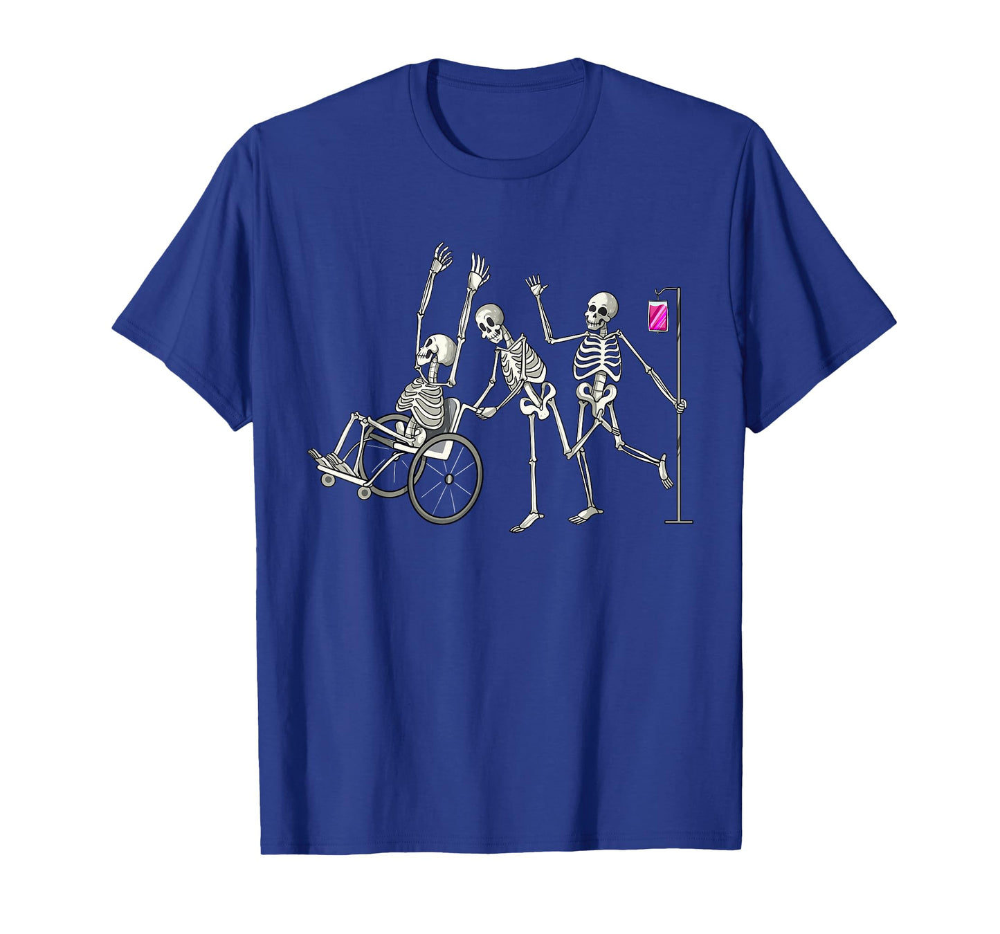 Nurse Skeletons Funny Halloween Healthcare CNA Medical Crew T-Shirt