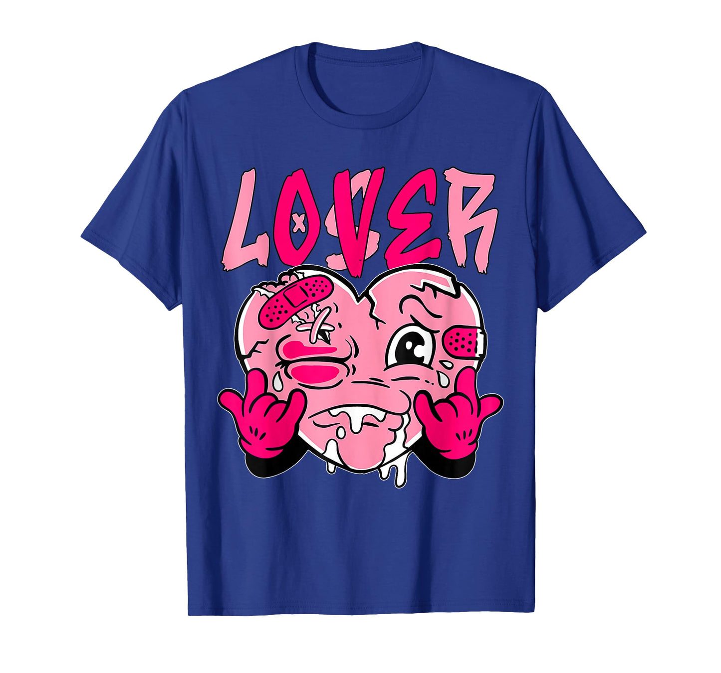 Pink Loser Lover Pink Drip Heart Matching Tee for Men Women T-Shirt
