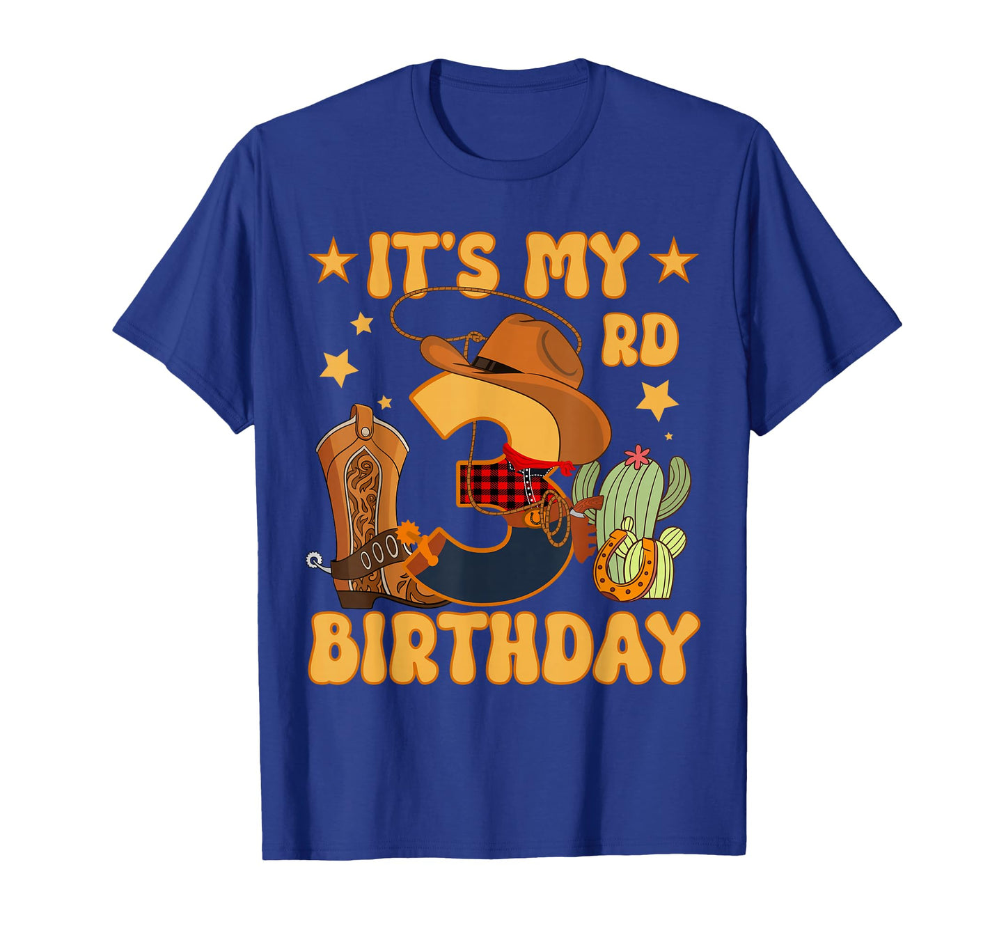 It's My 3rd Birthday Cowboy Rodeo Horse 3 Year Old Bday Boy T-Shirt