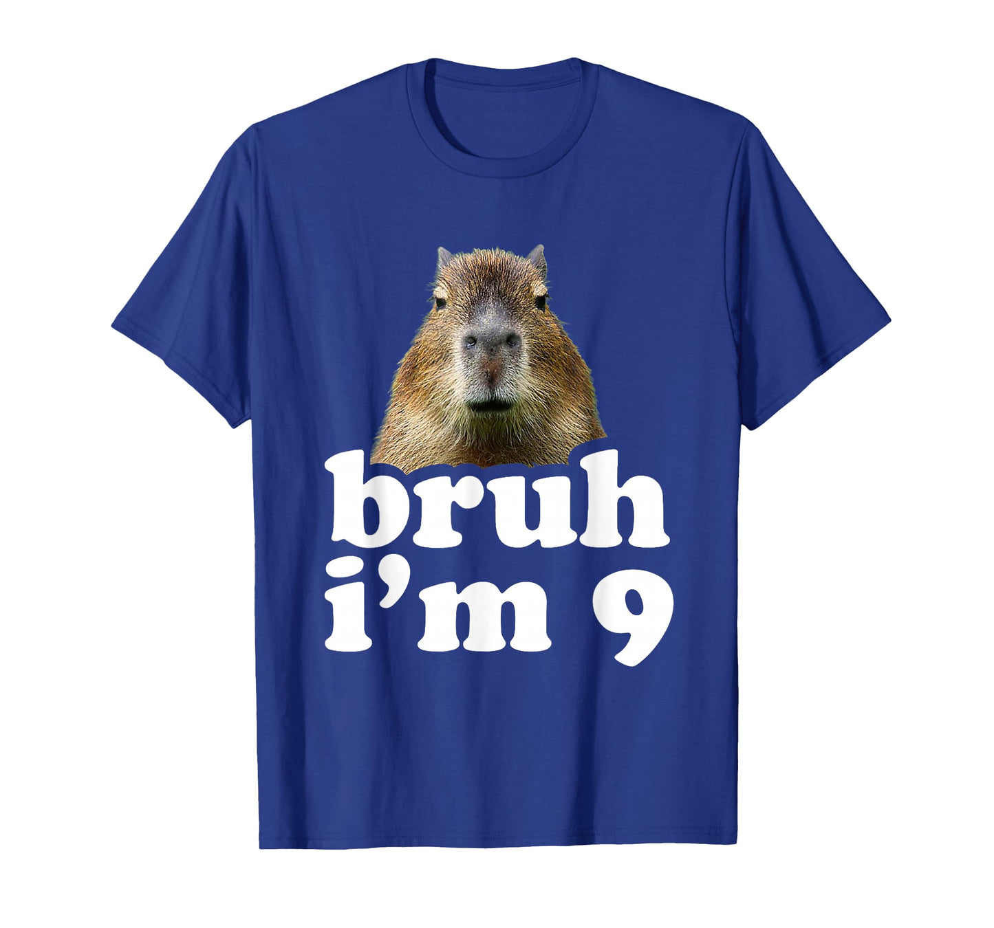 Bruh I'm 9 Year Old Capybara 9th Birthday Capybara T-Shirt