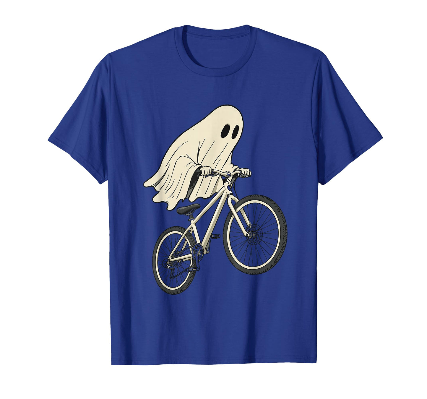 Funny Halloween Ghost Riding Bike Mountain Biking MTB T-Shirt