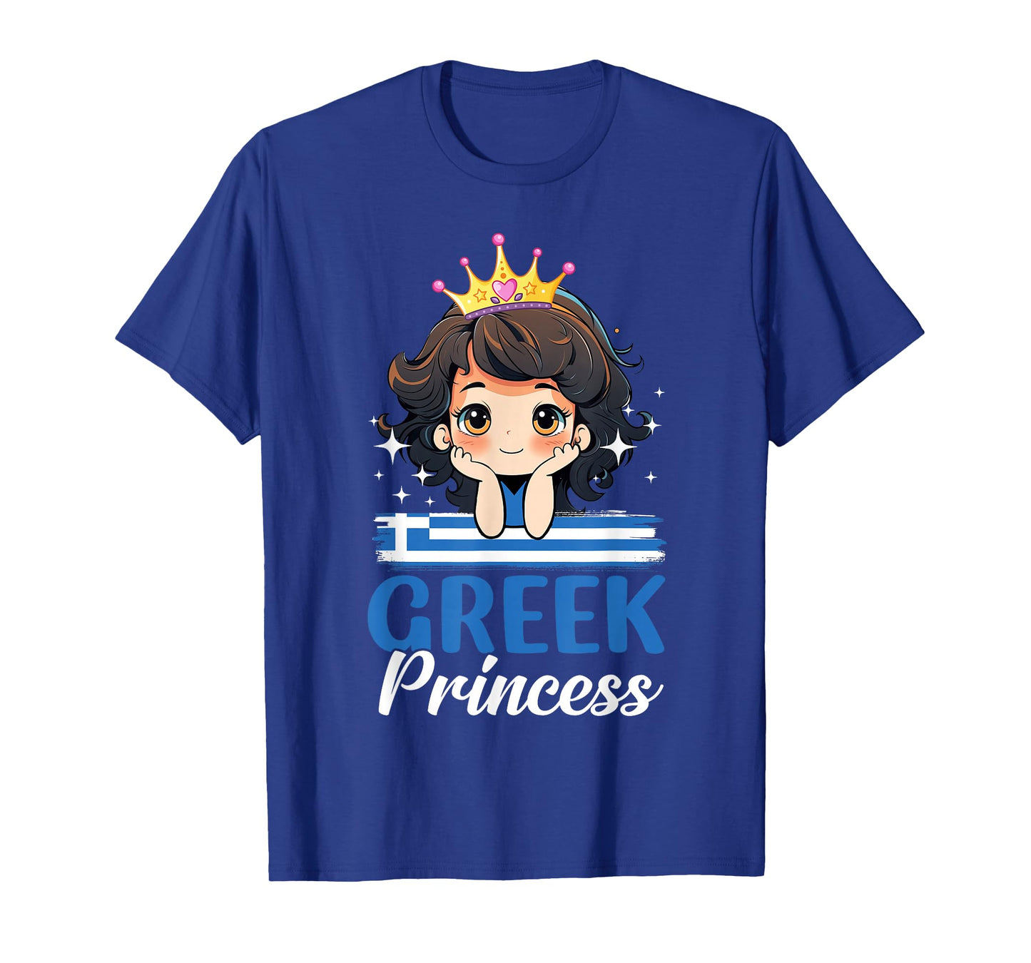 Greek Princess Greece Girl Cute Greek Flag T-Shirt