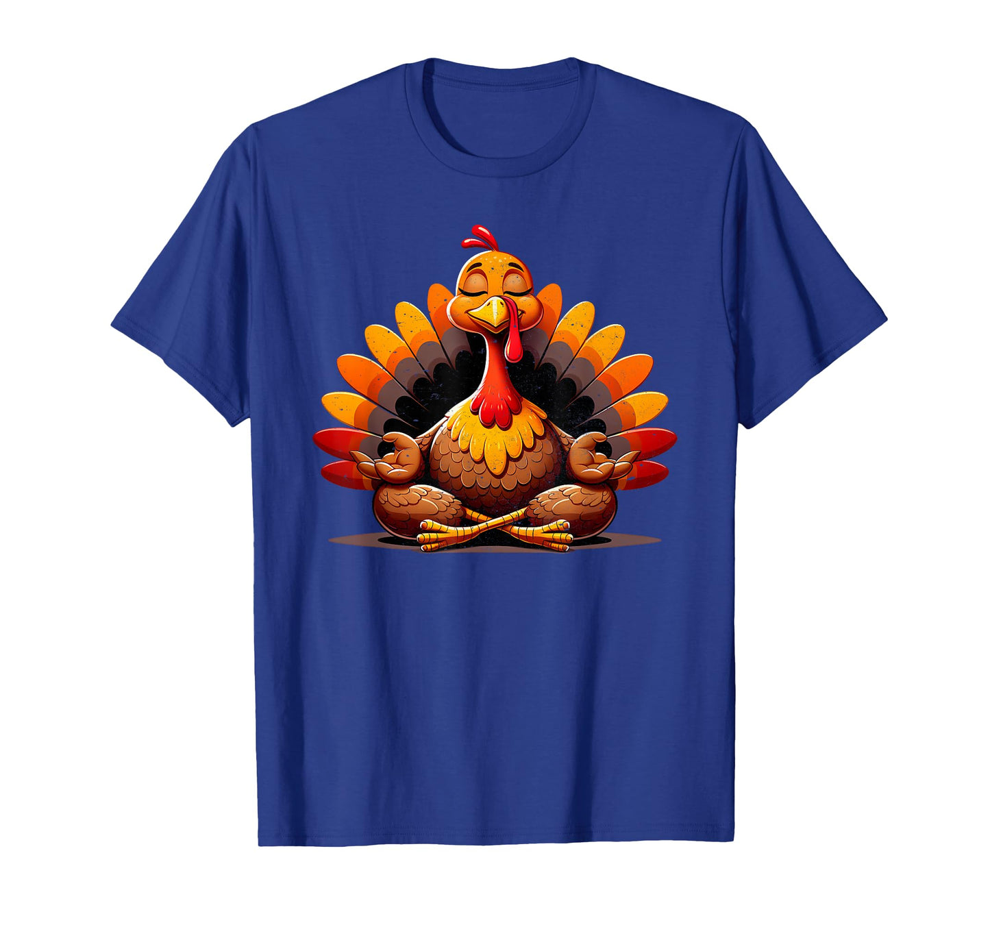 Turkey Yoga Thanksgiving Day Funny Meditating Namaste Fall T-Shirt