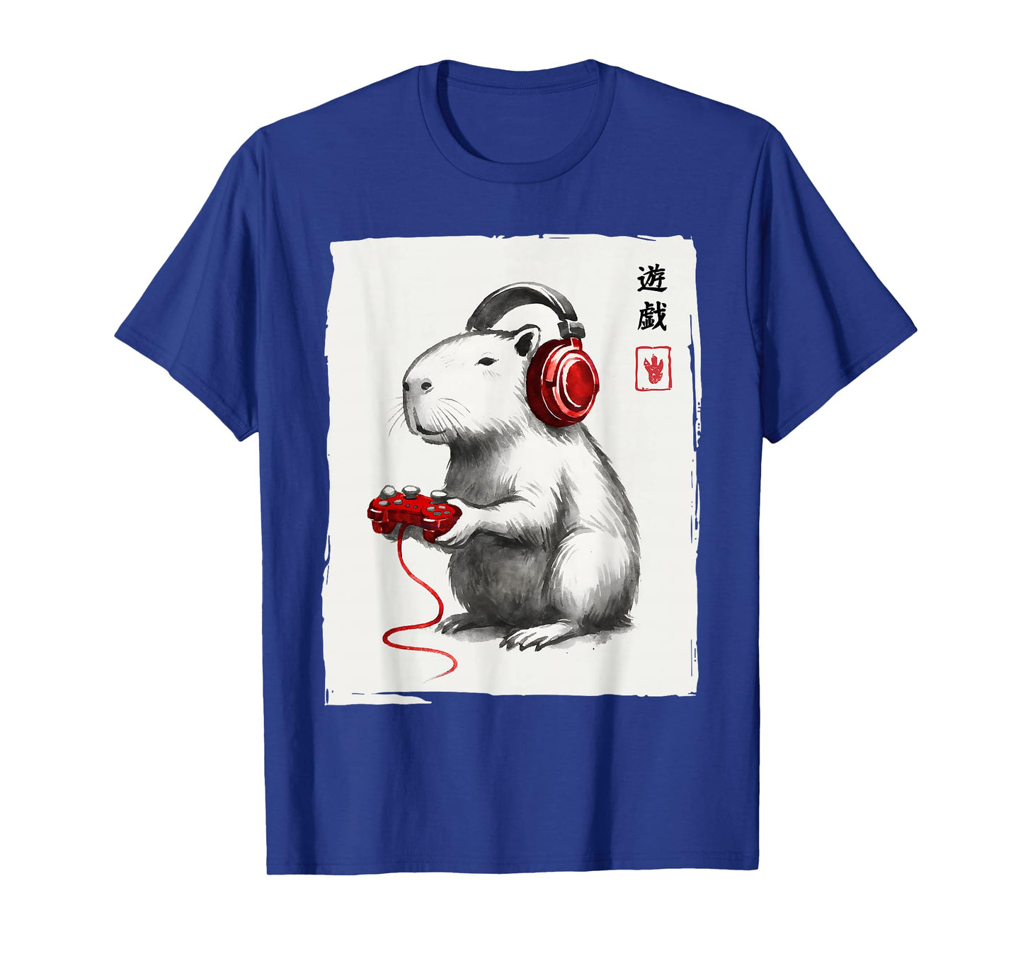 Gamer Japanese Art Men Women Teens Kids Funny Capybara T-Shirt