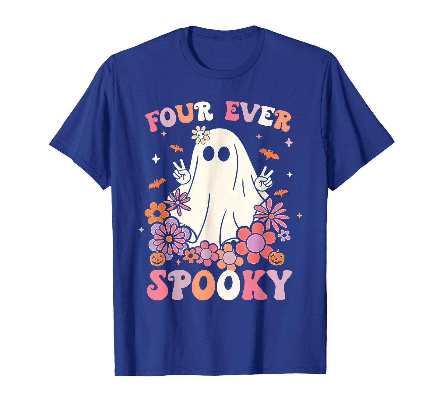 Four Ever Spooky Halloween 4th Birthday Party Decorations T-Shirt
