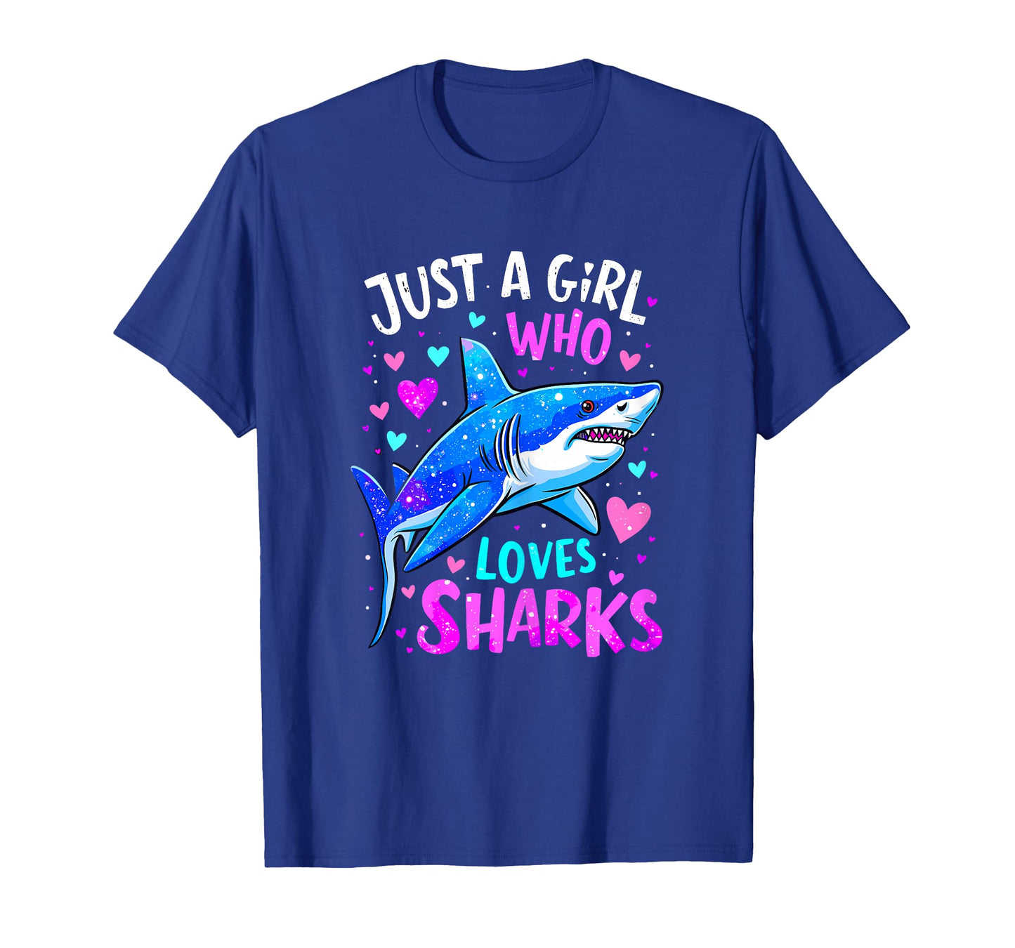 Shark Colorful Just a Girl Who Loves Sharks T-Shirt