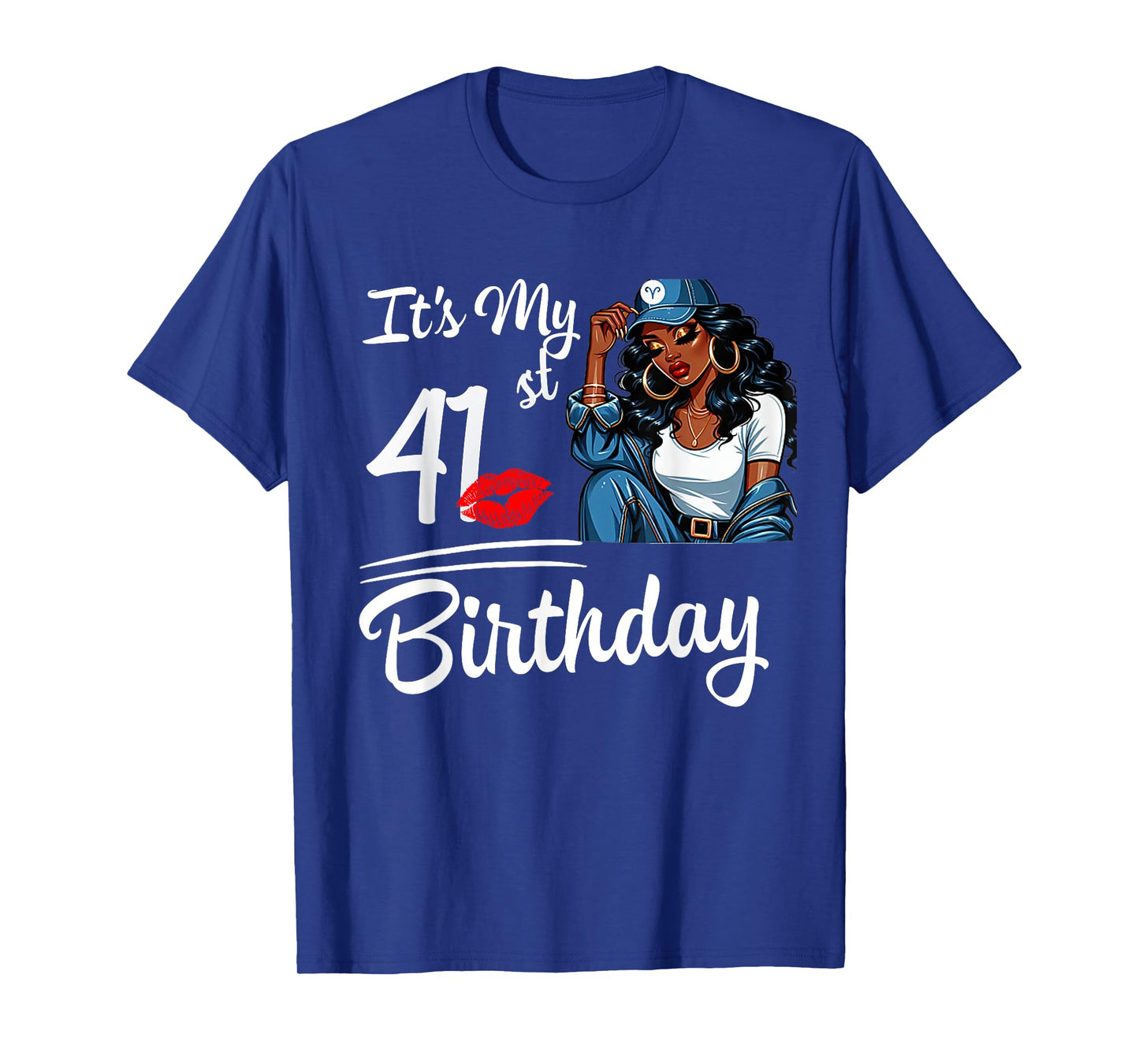 It's My 41st Birthday 41 Years Old Black Melanin Women Girl T-Shirt