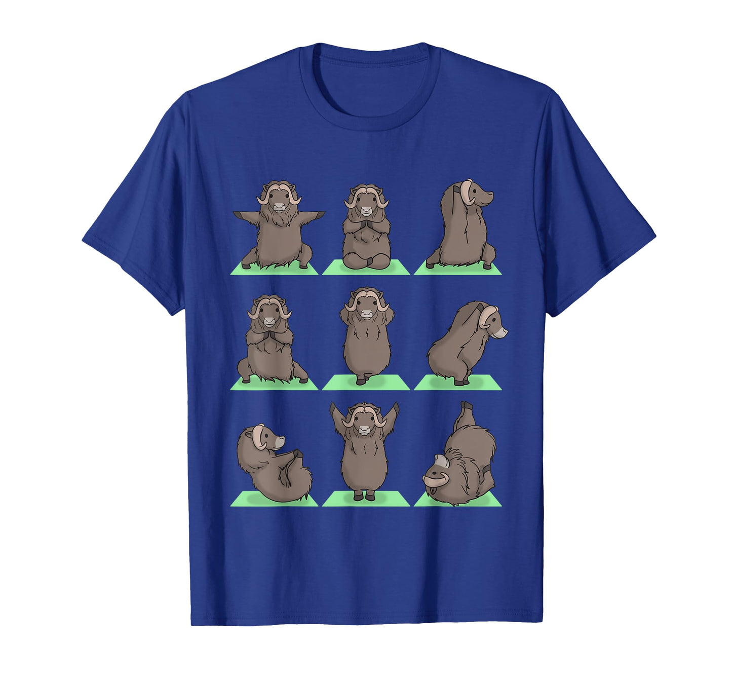 Musk Ox Yoga Pose Zen Cute Workout Exercise Yogi Funny T-Shirt