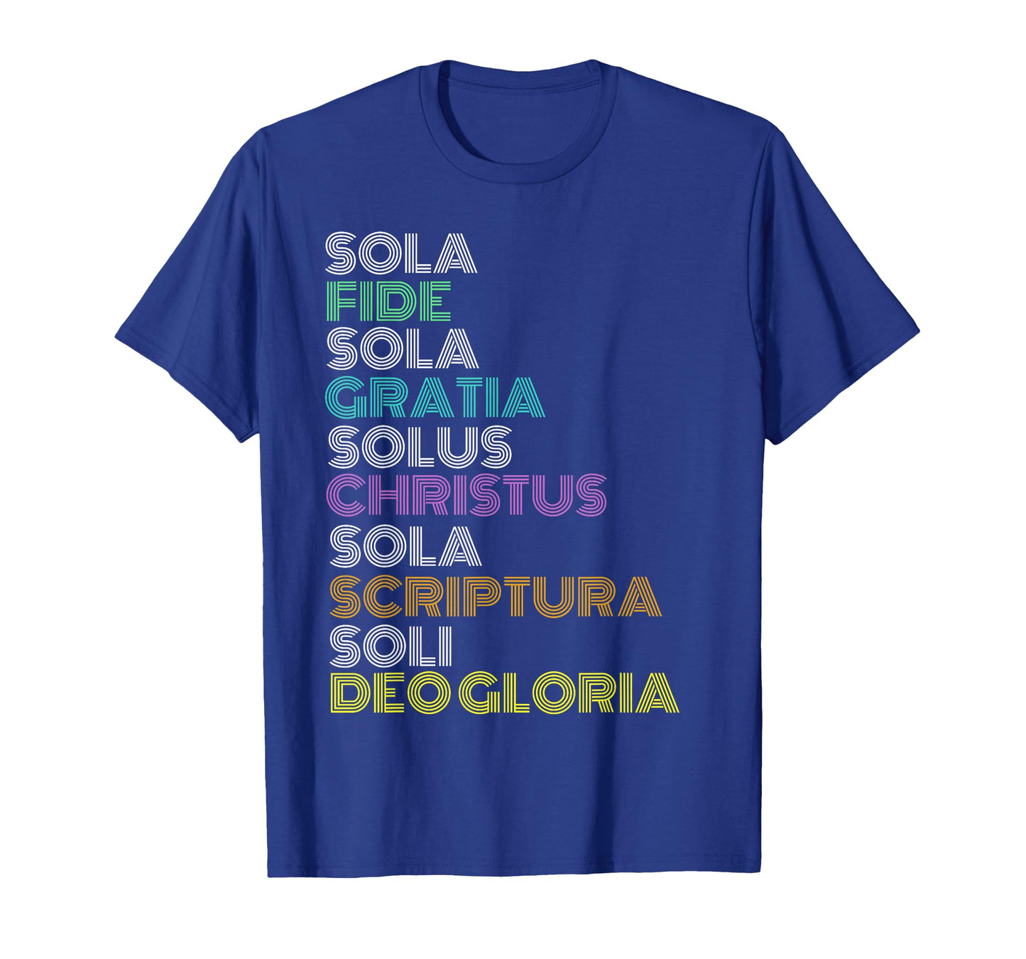 Reformed Christian Five 5 Solas Reformation Day Church T-Shirt