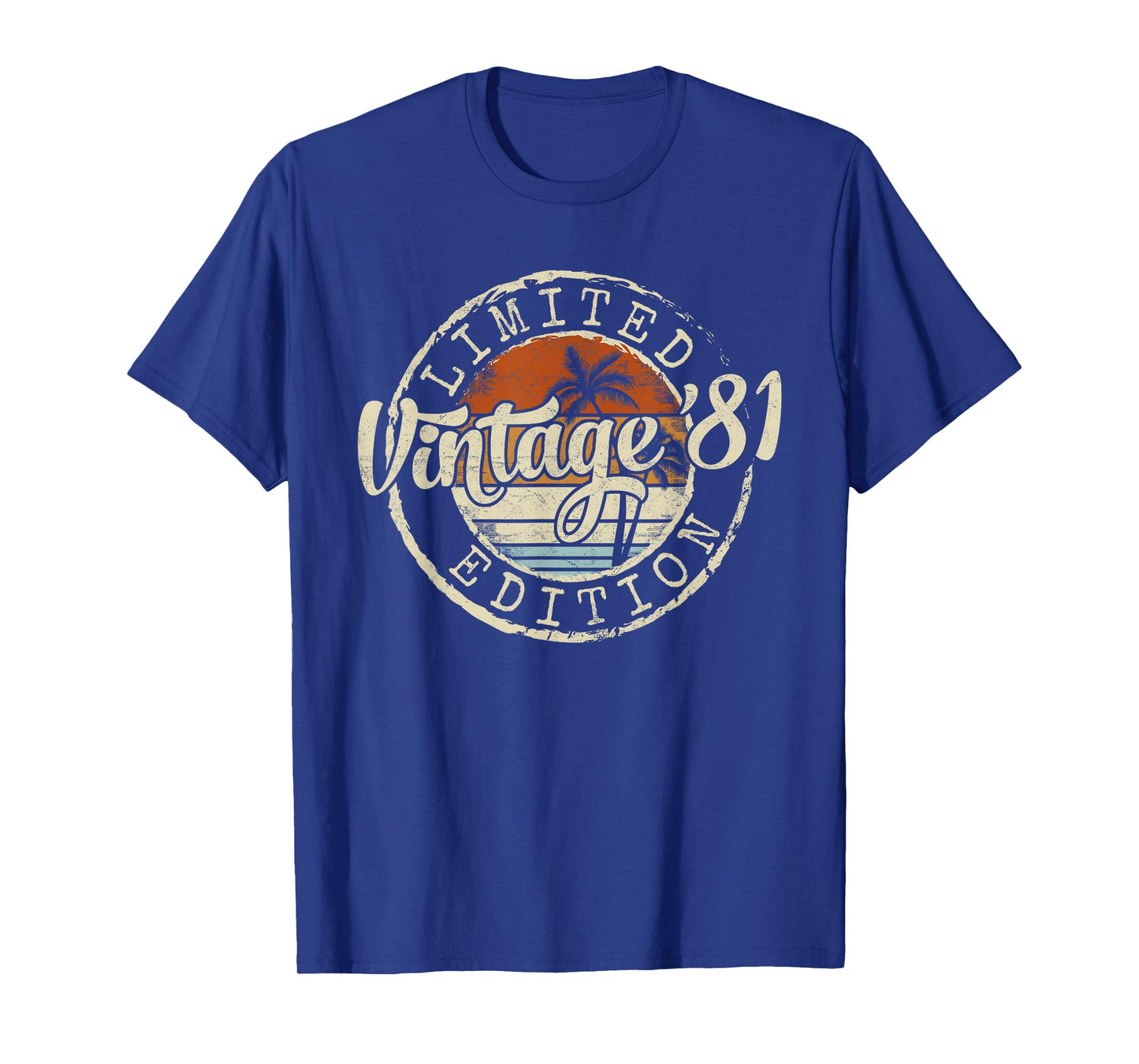 Vintage 1981 44th Birthday Gifts 44 Year Old For Men Women T-Shirt