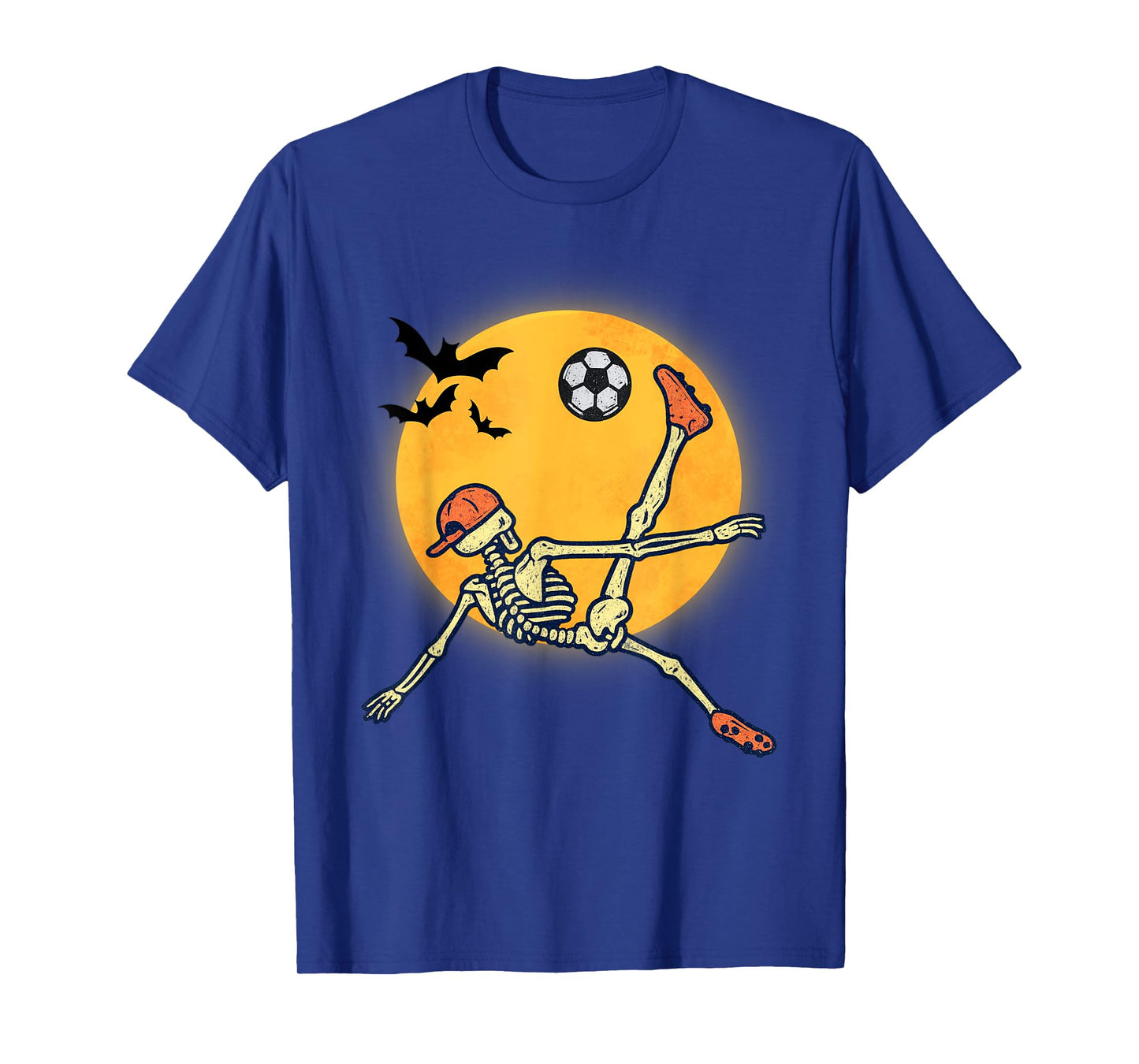 Halloween Soccer Skeleton Vintage Funny Soccer Halloween T-Shirt