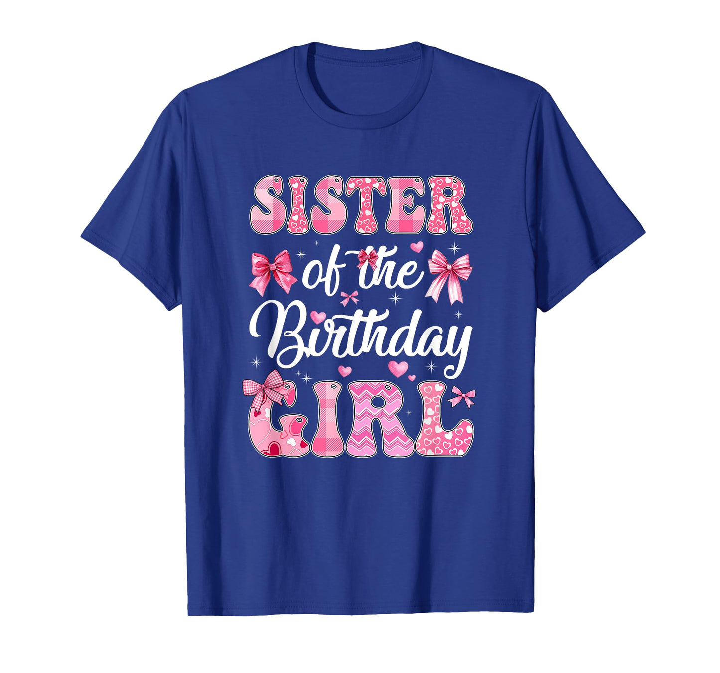 Sister Of The Birthday Girl Family Pink Coquette Bow T-Shirt