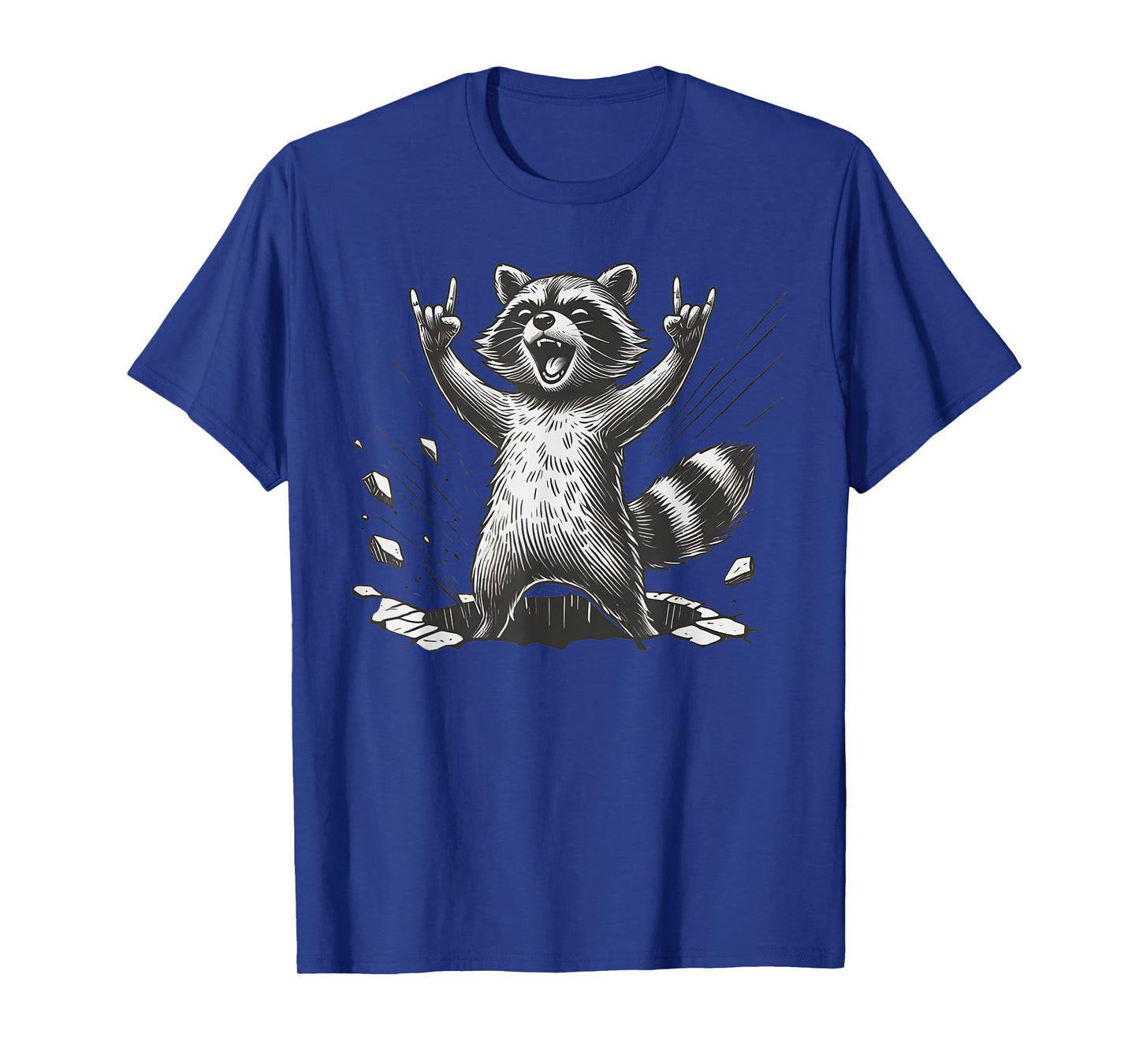 Retro Raccoon Rock Music for Men Kids Women Funny Raccoon T-Shirt