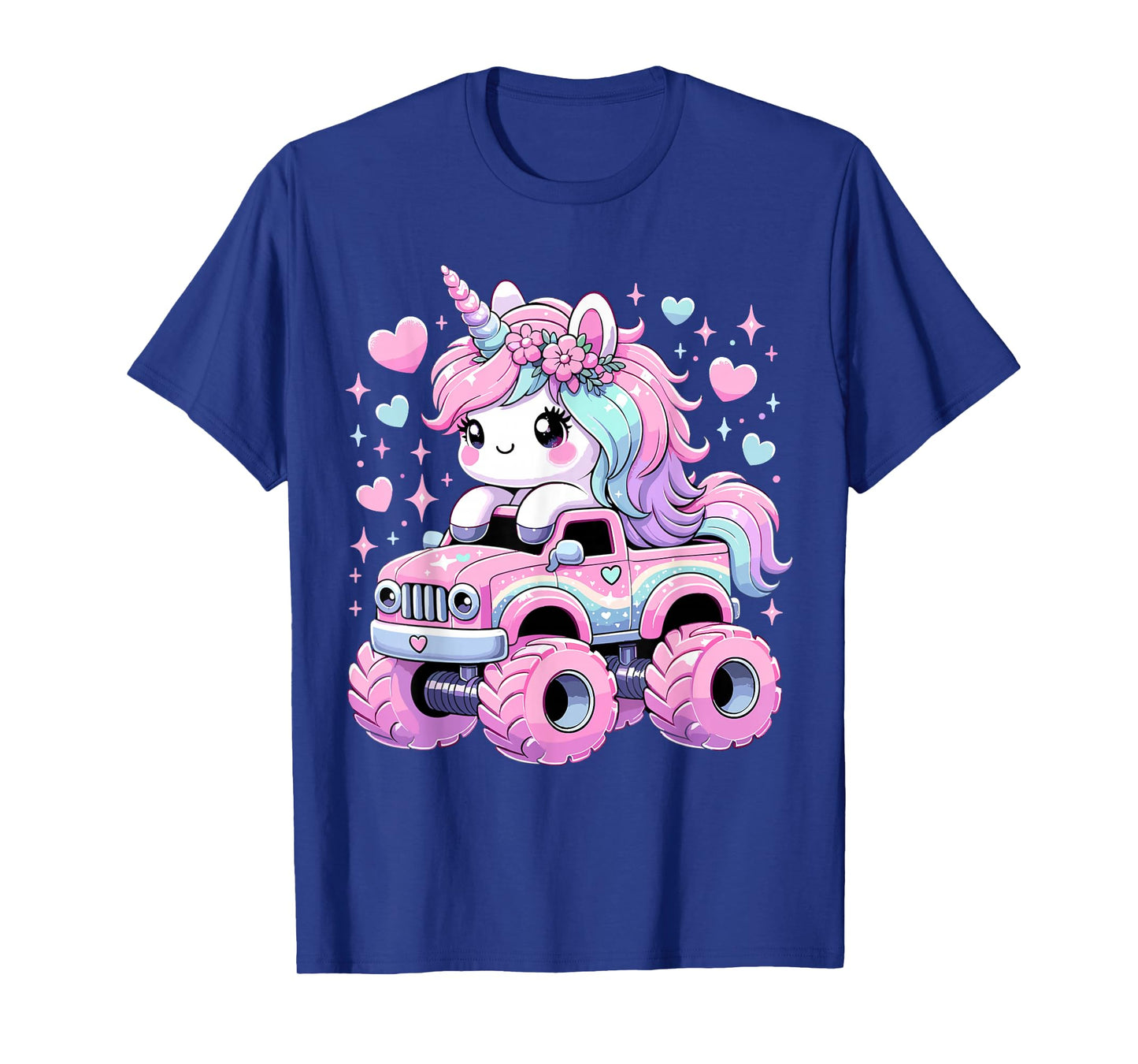 Monster Truck Unicorn Birthday Party Monster Truck Girl T-Shirt