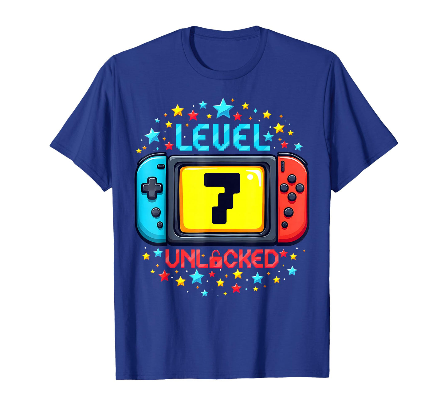 Time To Level Up 7 Unlocked 7th Birthday Boy Video Gamer T-Shirt