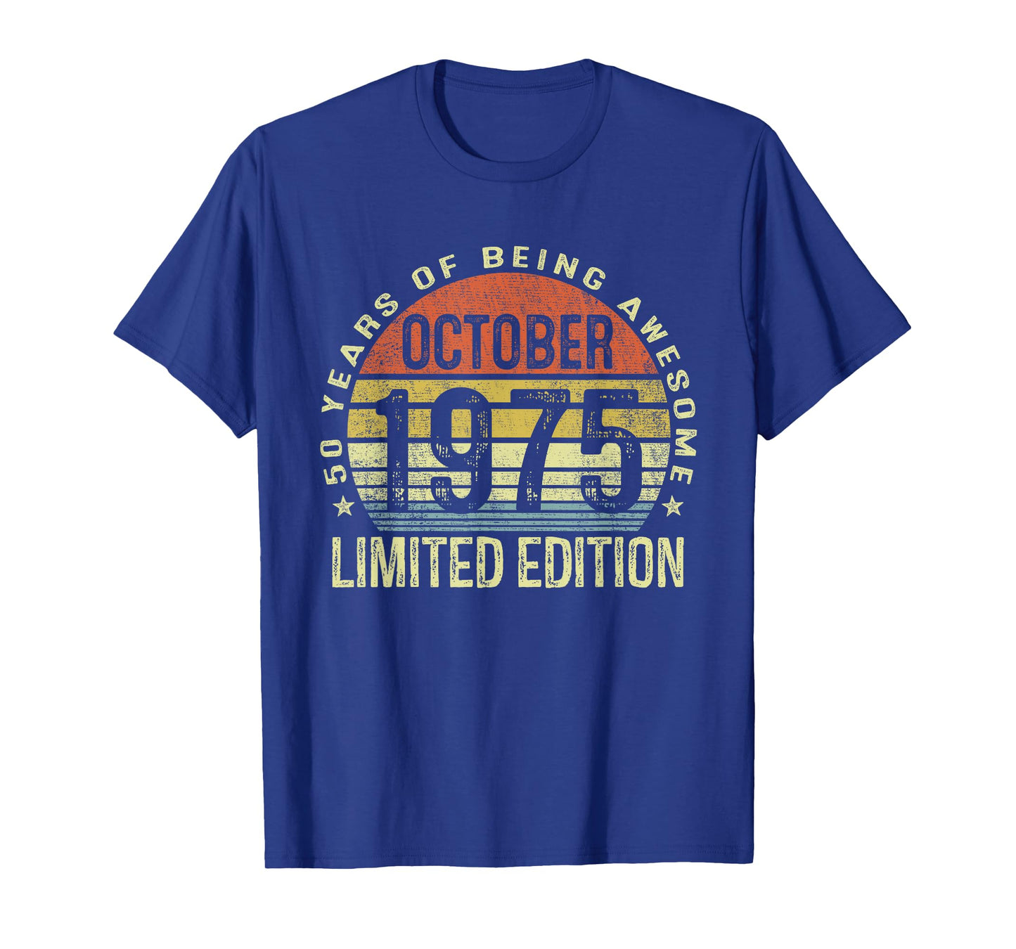 October 1975 50th Birthday Gifts for Men Women 50 Year Old T-Shirt