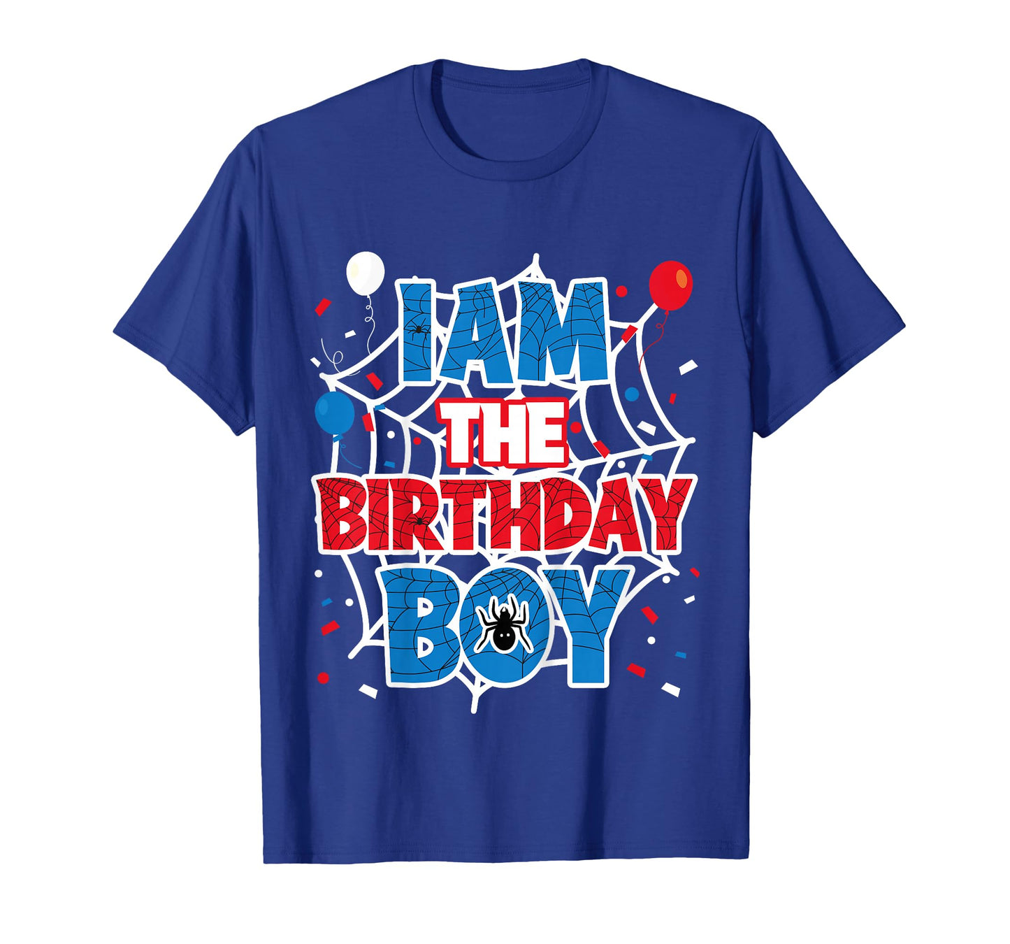 Kids Spider Web I'm The Birthday Boy T-Shirt