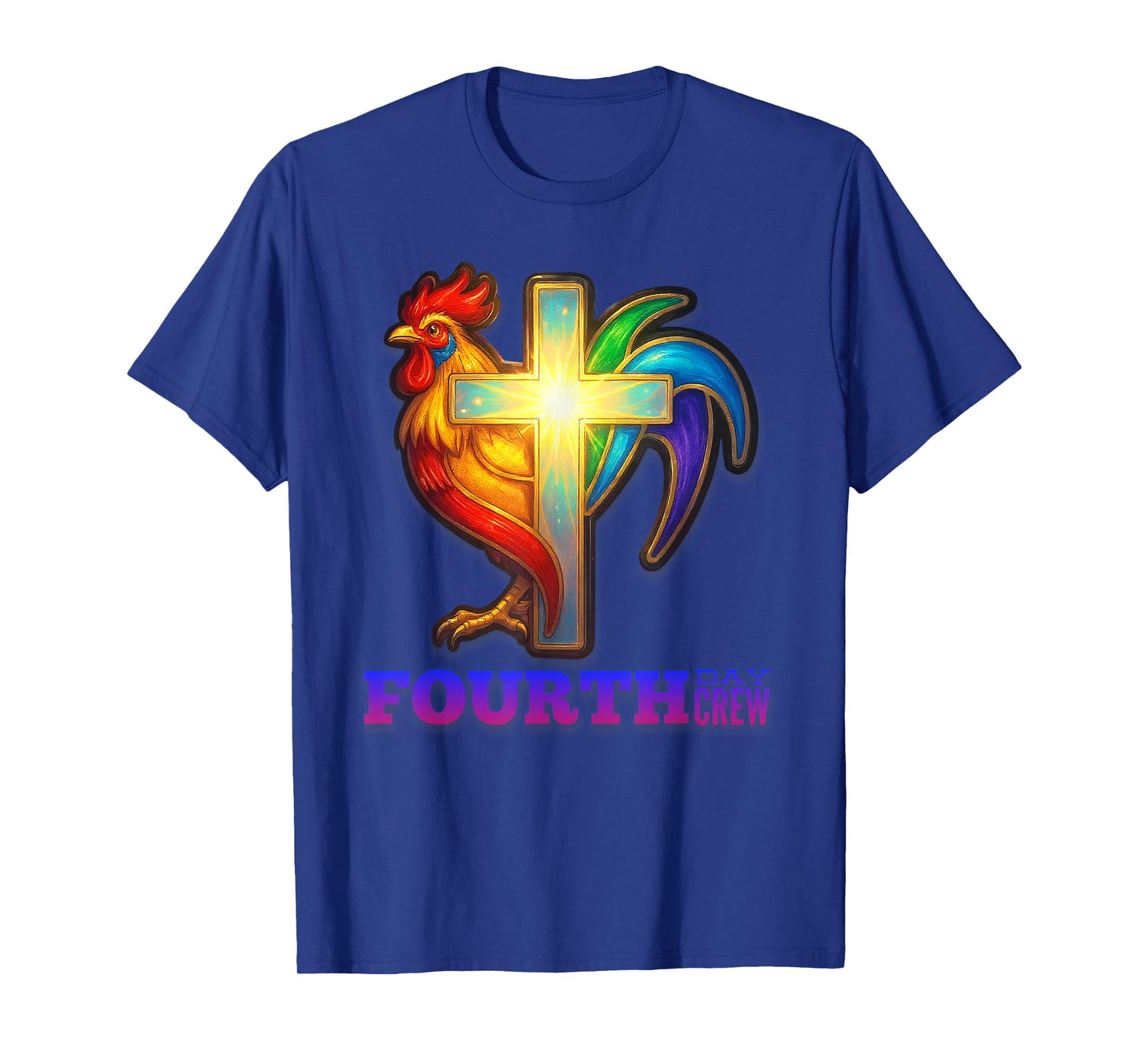 DeColores Cursillo Rainbow Rooster Catholic T-Shirt