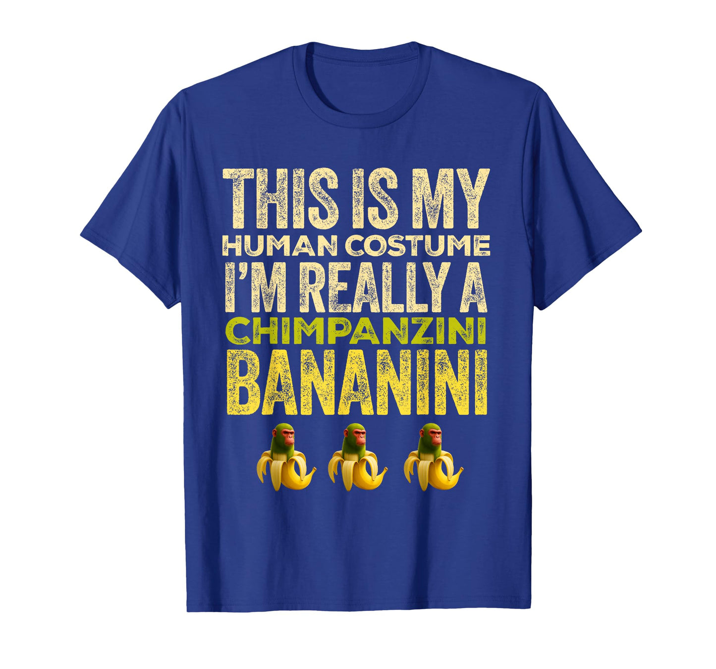 Chimpanzini Bananini Human Costume Funny Halloween T-Shirt