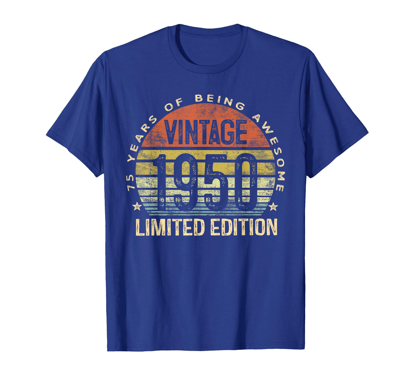 Vintage 1950 Limited Edition 75-Year-Old Gifts 75th Birthday T-Shirt