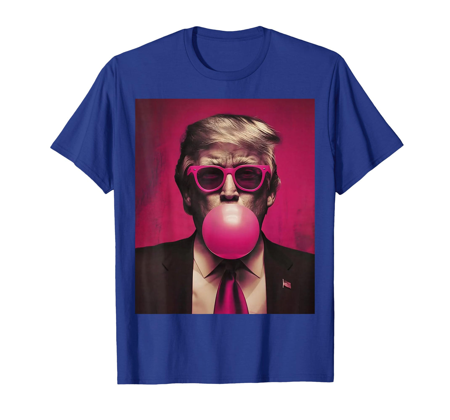 Trump Pink Bubblegum Trump Blowing Bubble Gum Vote Trump T-Shirt