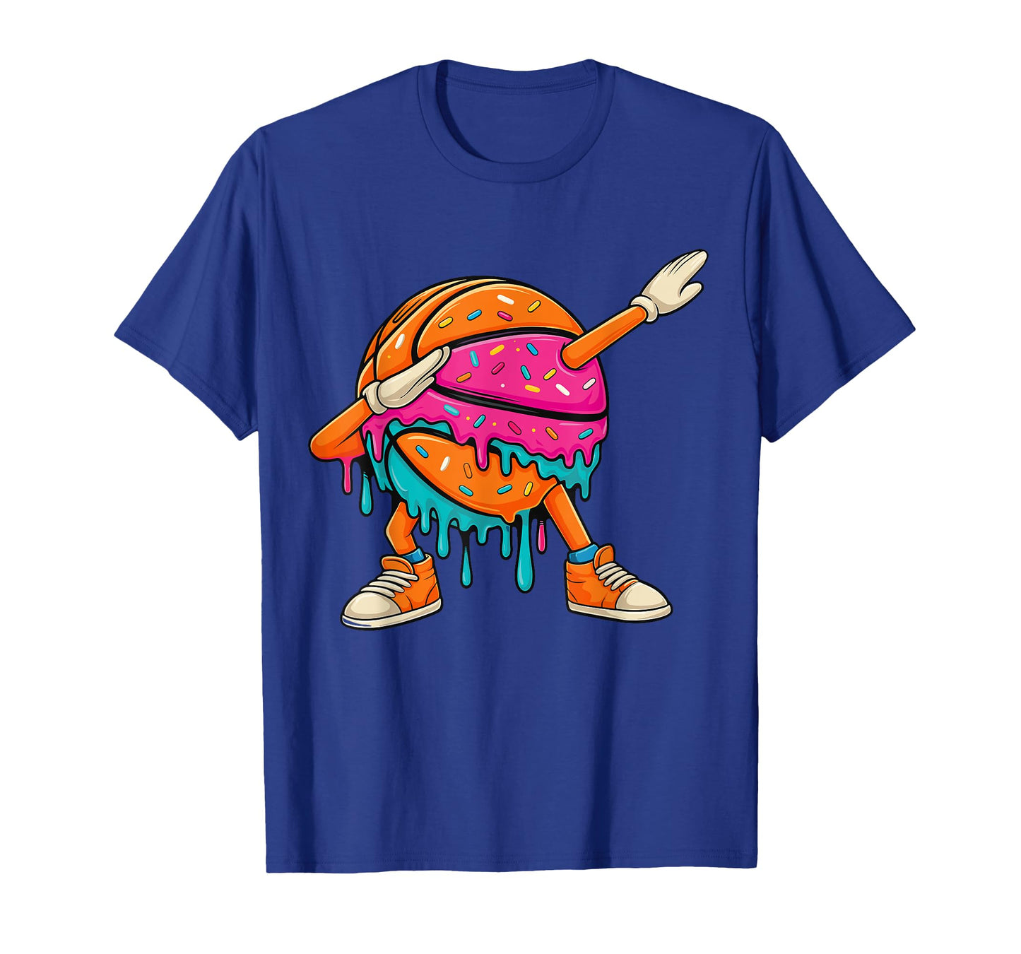 Basketball Drip For Boys Funny Dabbing Basketball Ice Cream T-Shirt