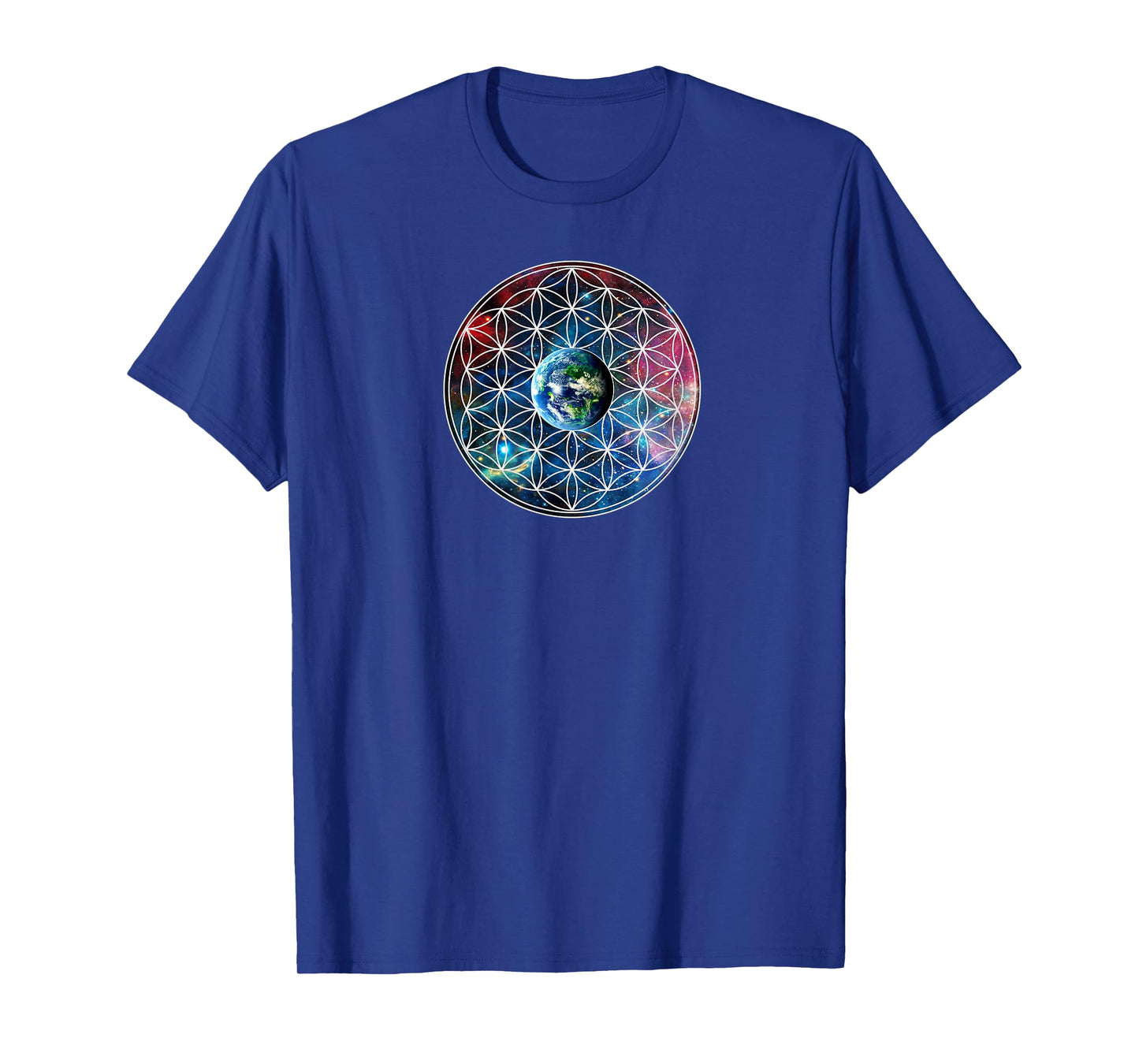 Earth with flower of life, sacred geometry, Yoga T-shirt T-Shirt
