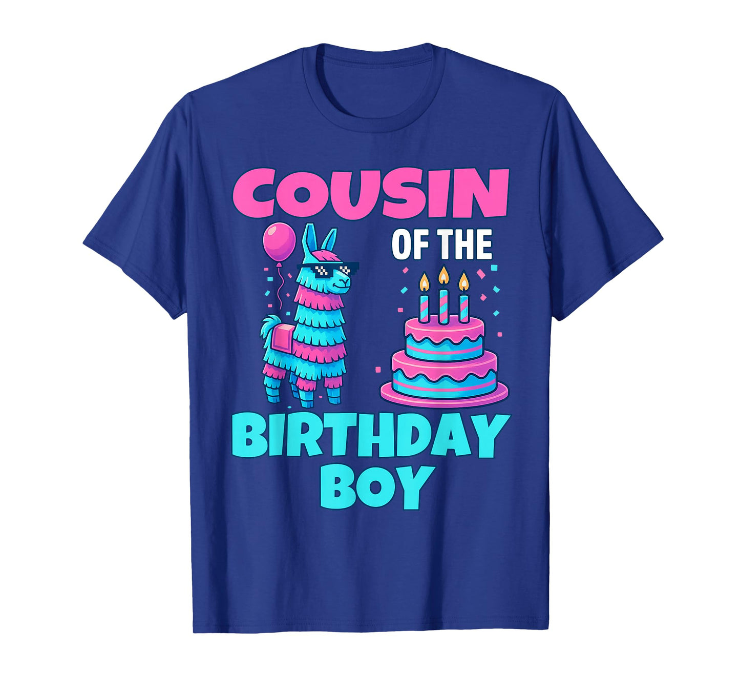 cousin Birthday Boy Llama Pinata Party family mathing women T-Shirt