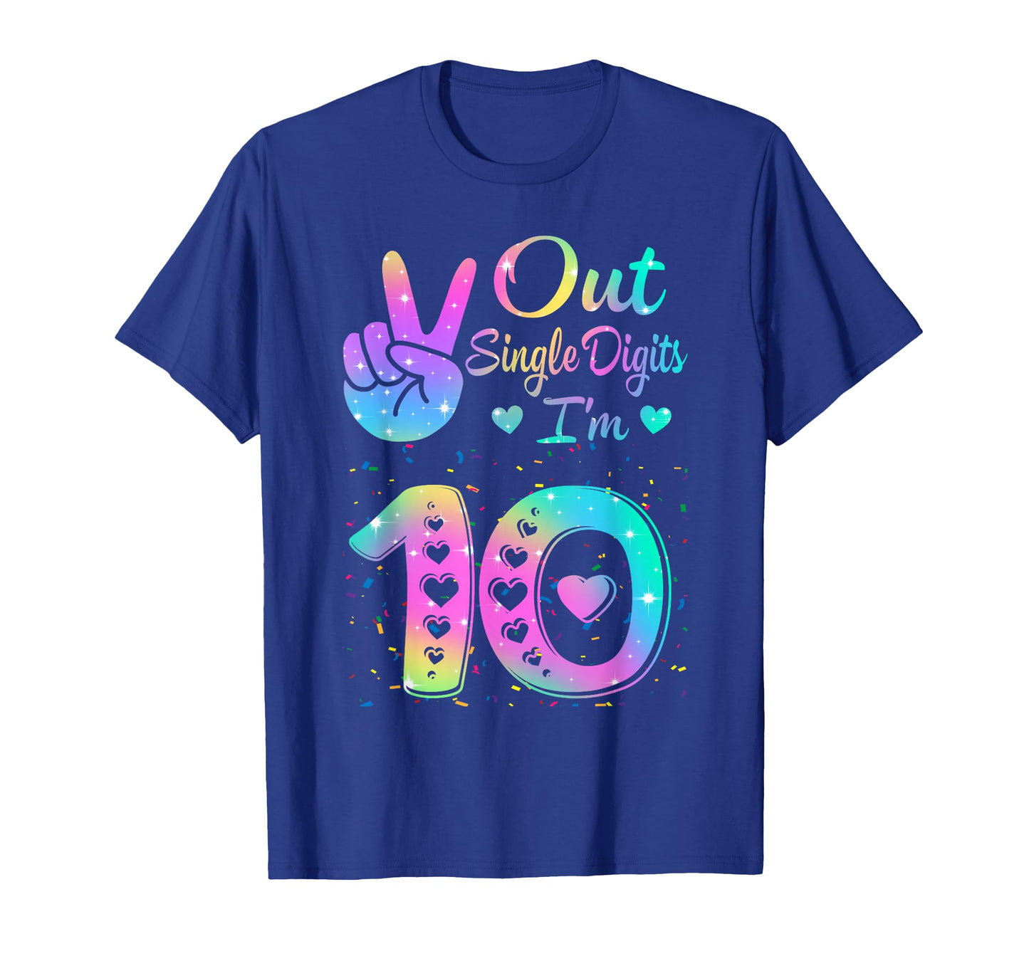 Birthday Tie dye Single Digits I'm 10th Digits Girls Women T-Shirt