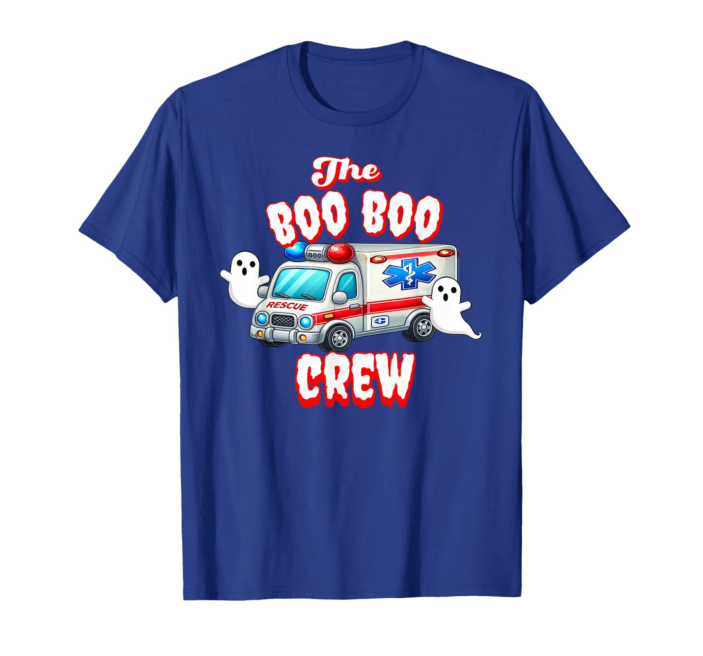 EMT Paramedic Boo Crew Ghost Halloween Nurse Scare Squad T-Shirt
