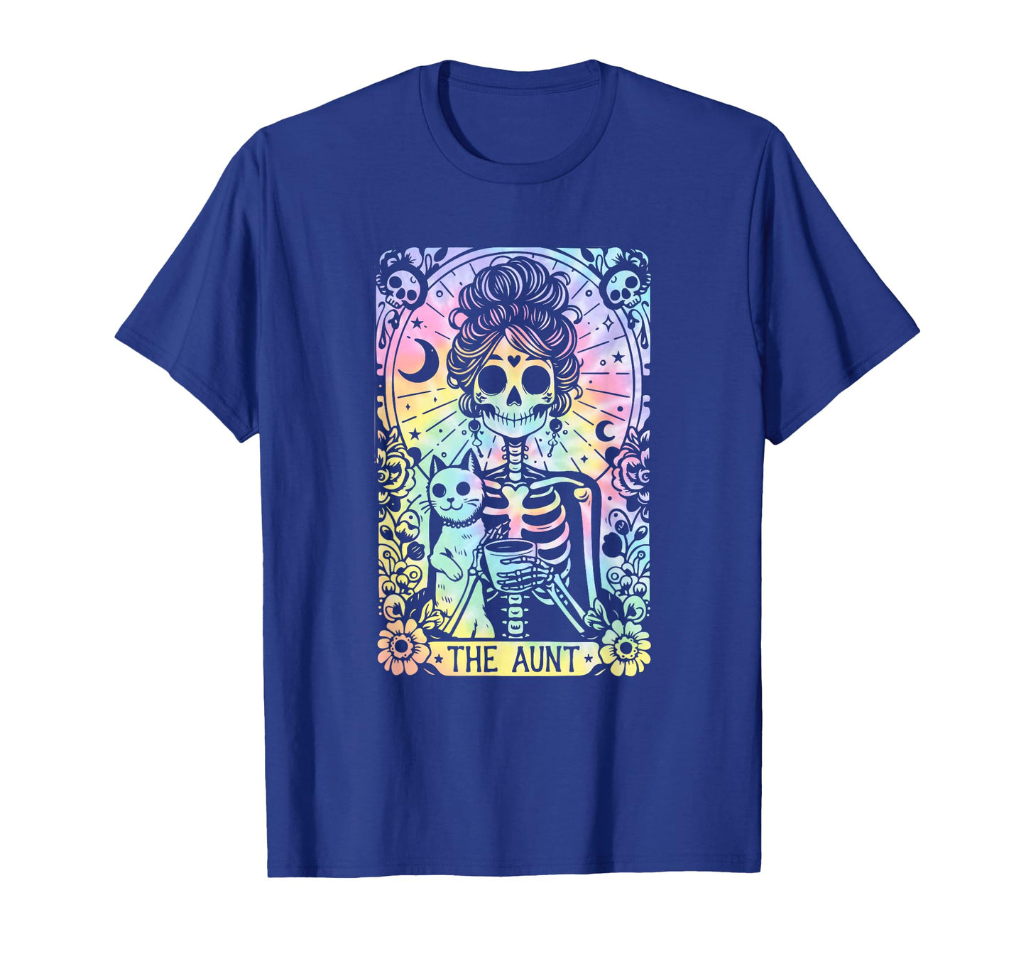The Aunt Tarot Tie Dye Skeleton Best Aunt Mother's Day T-Shirt