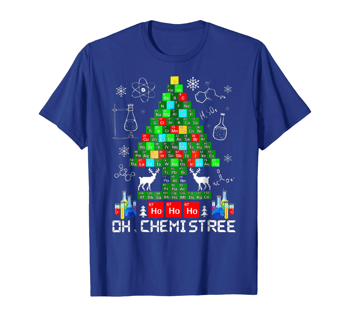 BORN Oh Chemistree Funny Science Christmas Tree Chemistry Chemist T-Shirt