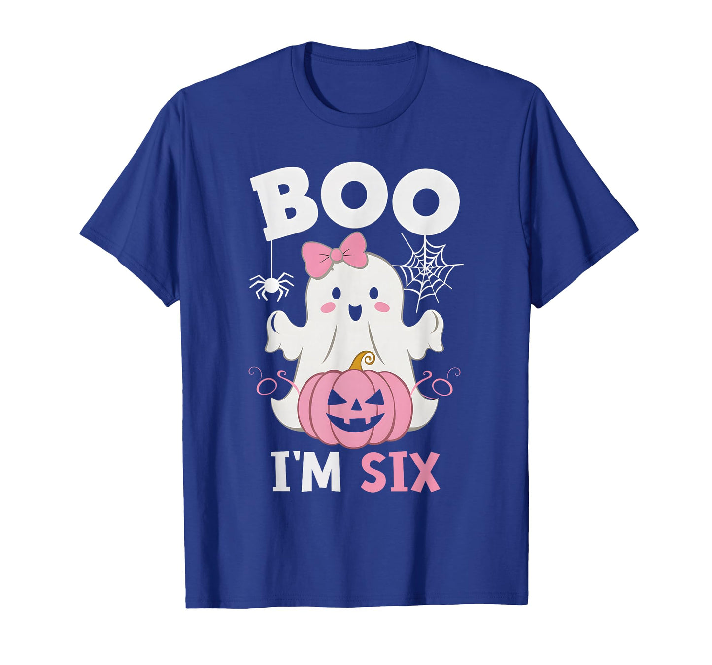 Ghost Boo I'm Six Year 6th Birthday Girls Halloween Groovy T-Shirt