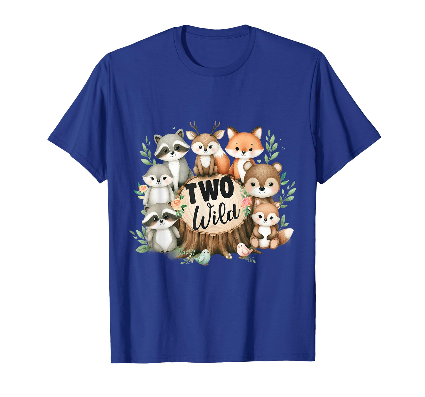 Two Wild Birthday Cute Woodland Animal Jungle 2nd Birthday T-Shirt