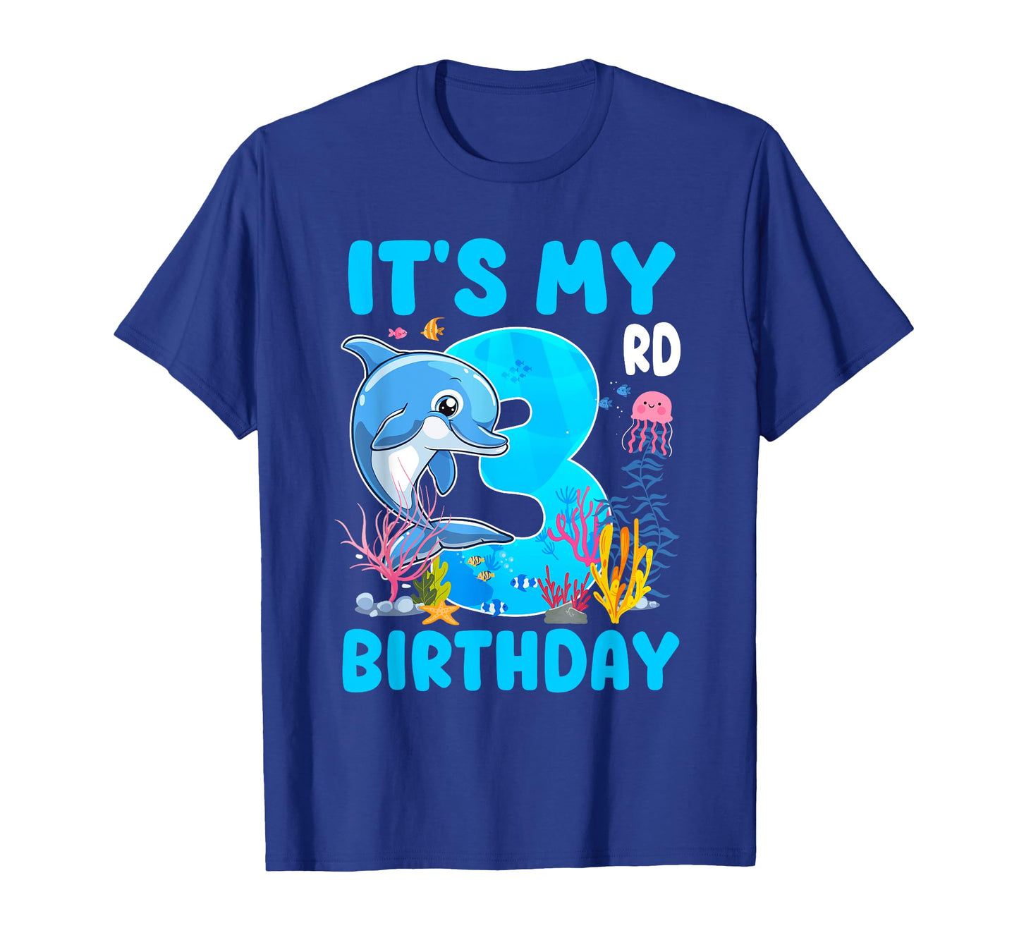 It's My 3rd Birthday Dolphin Sea Animal Themed 3 Year Old T-Shirt