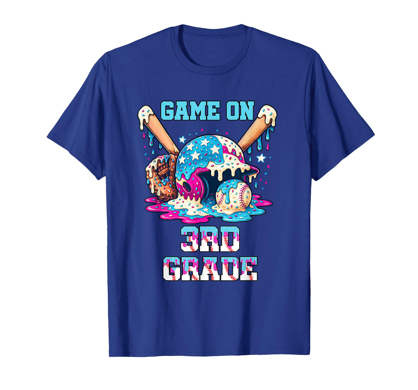 Back To School Game On Third Grade Baseball First Day Boys T-Shirt