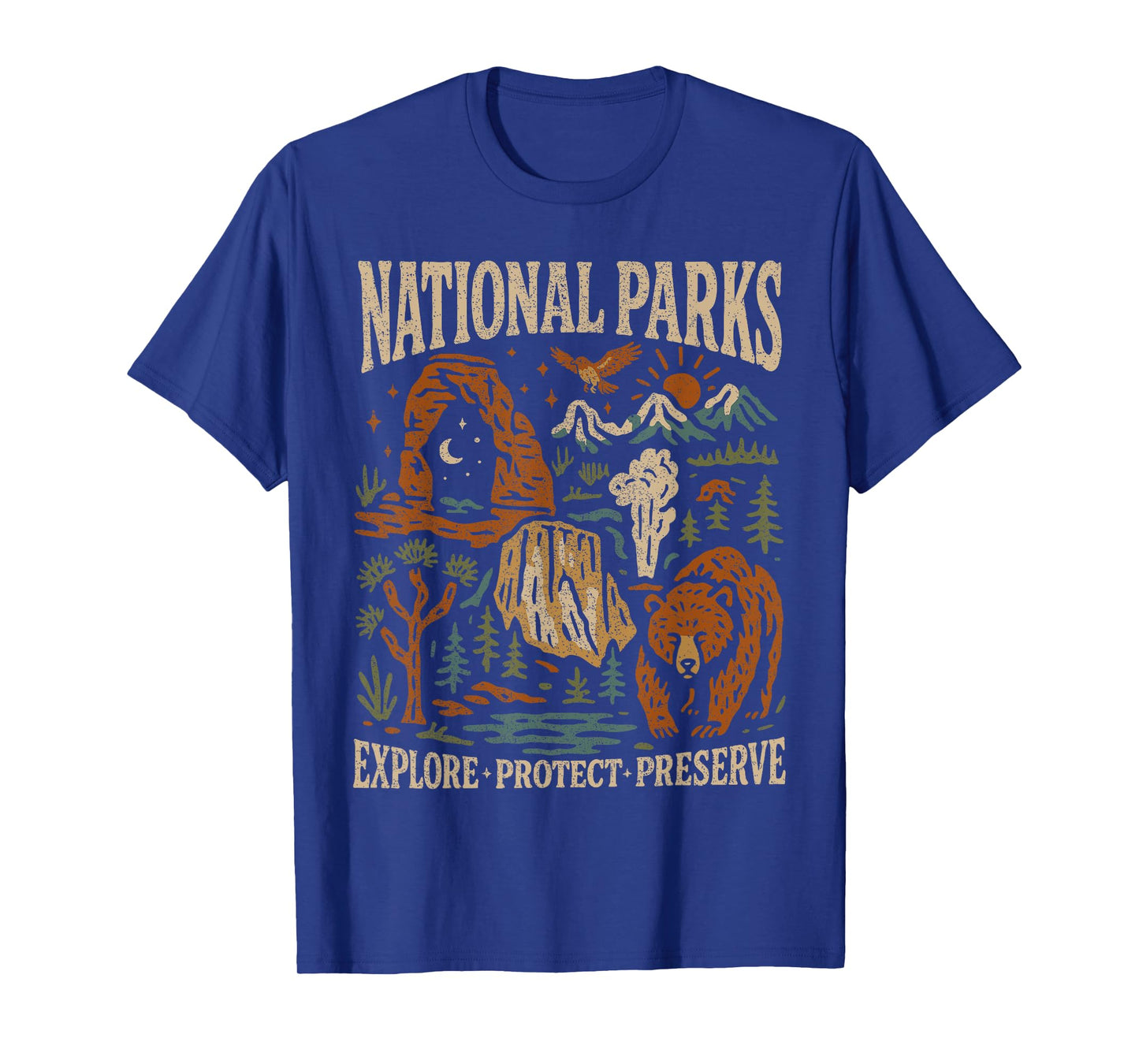 Explore Protect Preserve Park Bear, National Park Lover Gift T-Shirt