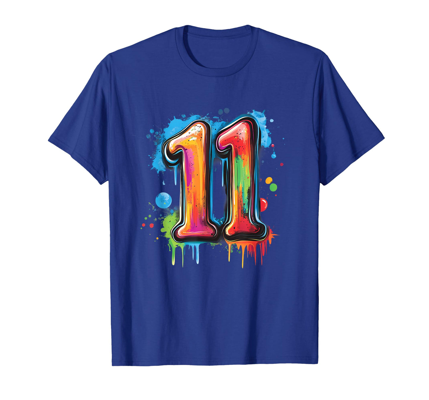 Number 11 11th Birthday Eleven Year Old Boys Girls Graffiti T-Shirt