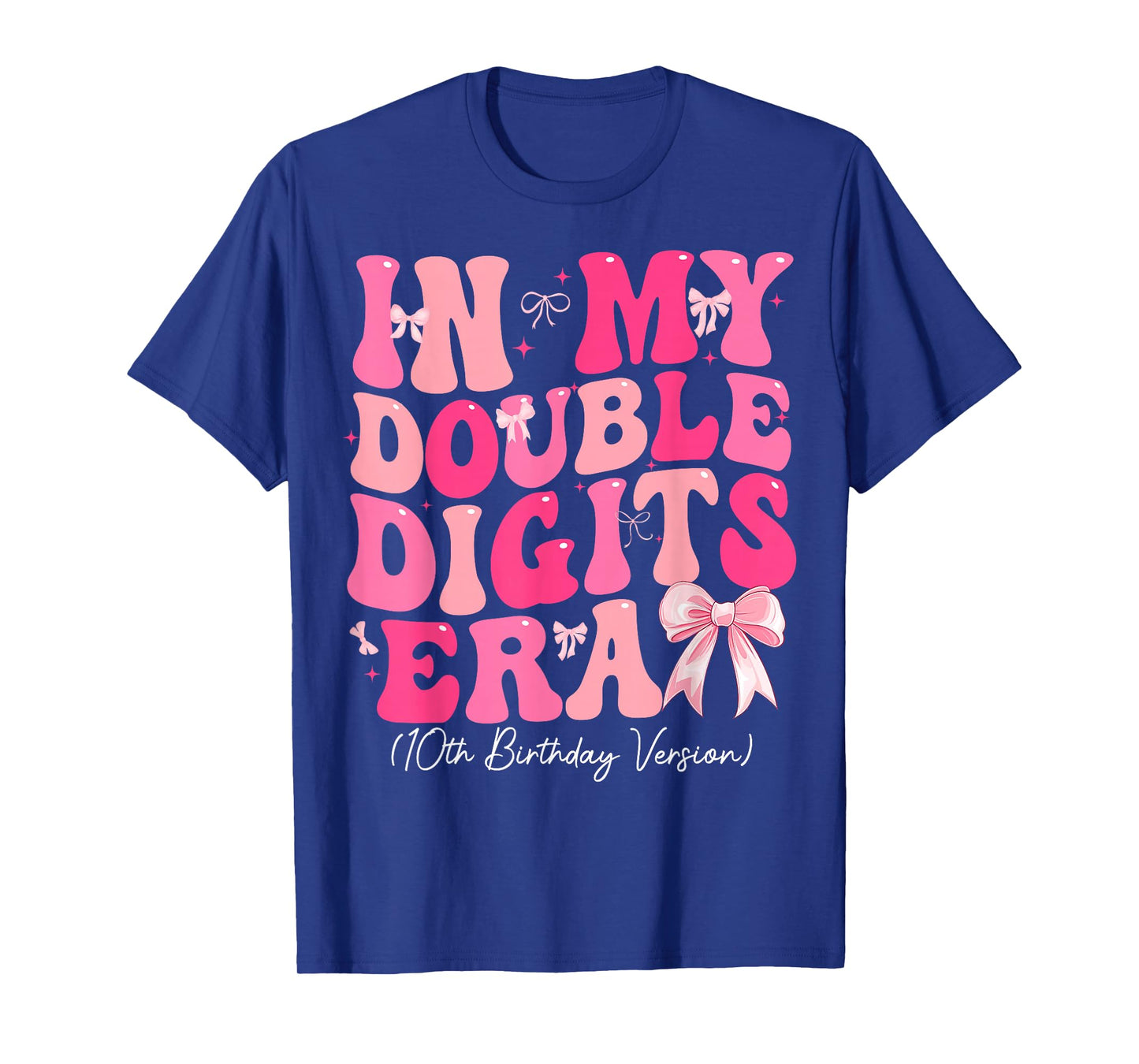 In My Double Digits Era 10th Birthday Version Coquette Bow T-Shirt