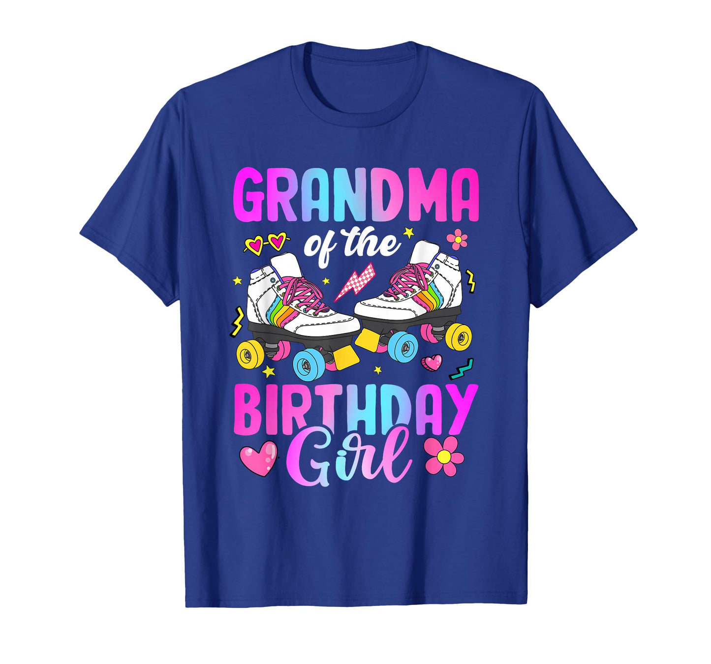 Grandma Of The Birthday Girl Rolling Skate Bday Family T-Shirt