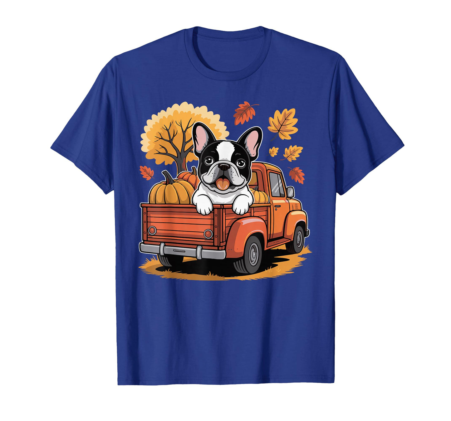 Happy Thanksgiving Dog Lovers French Bulldog Pumpkin Autumn T-Shirt