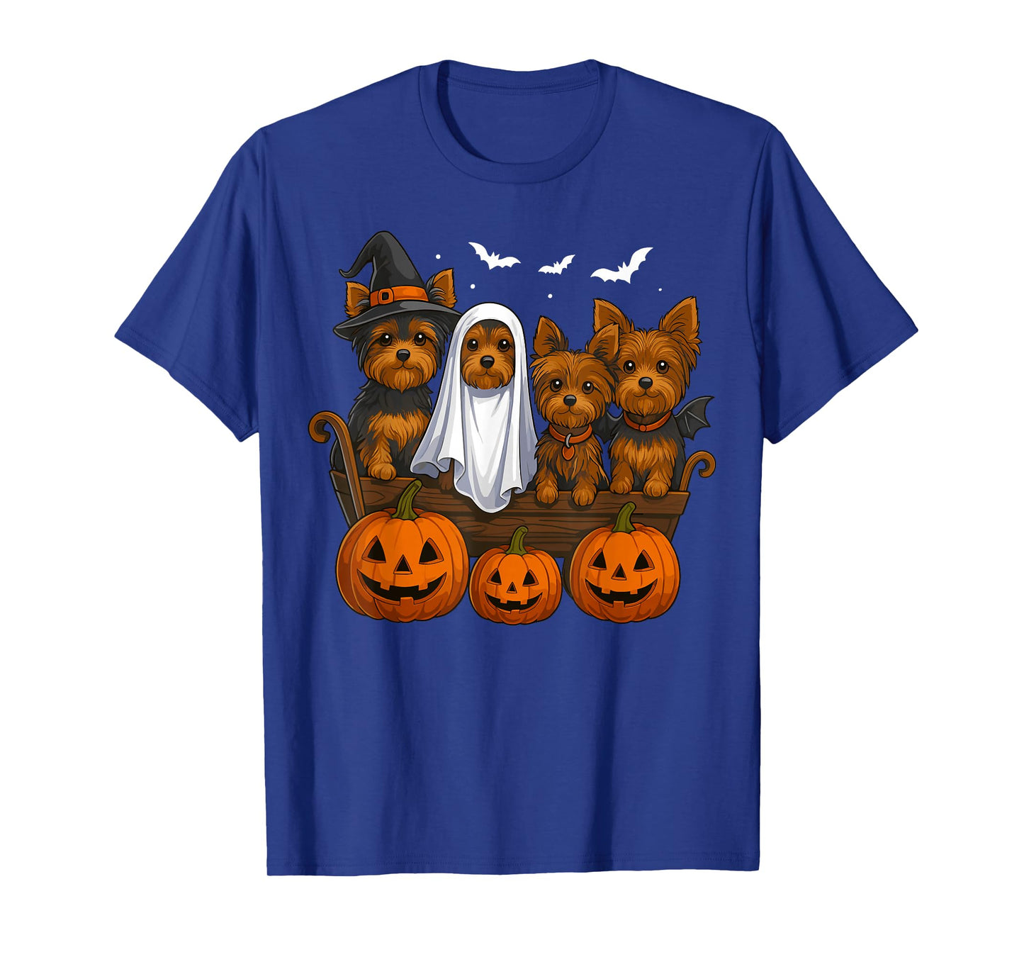 Yorkie Halloween Funny Yorkshire Terrier Dog Trick or Treat T-Shirt