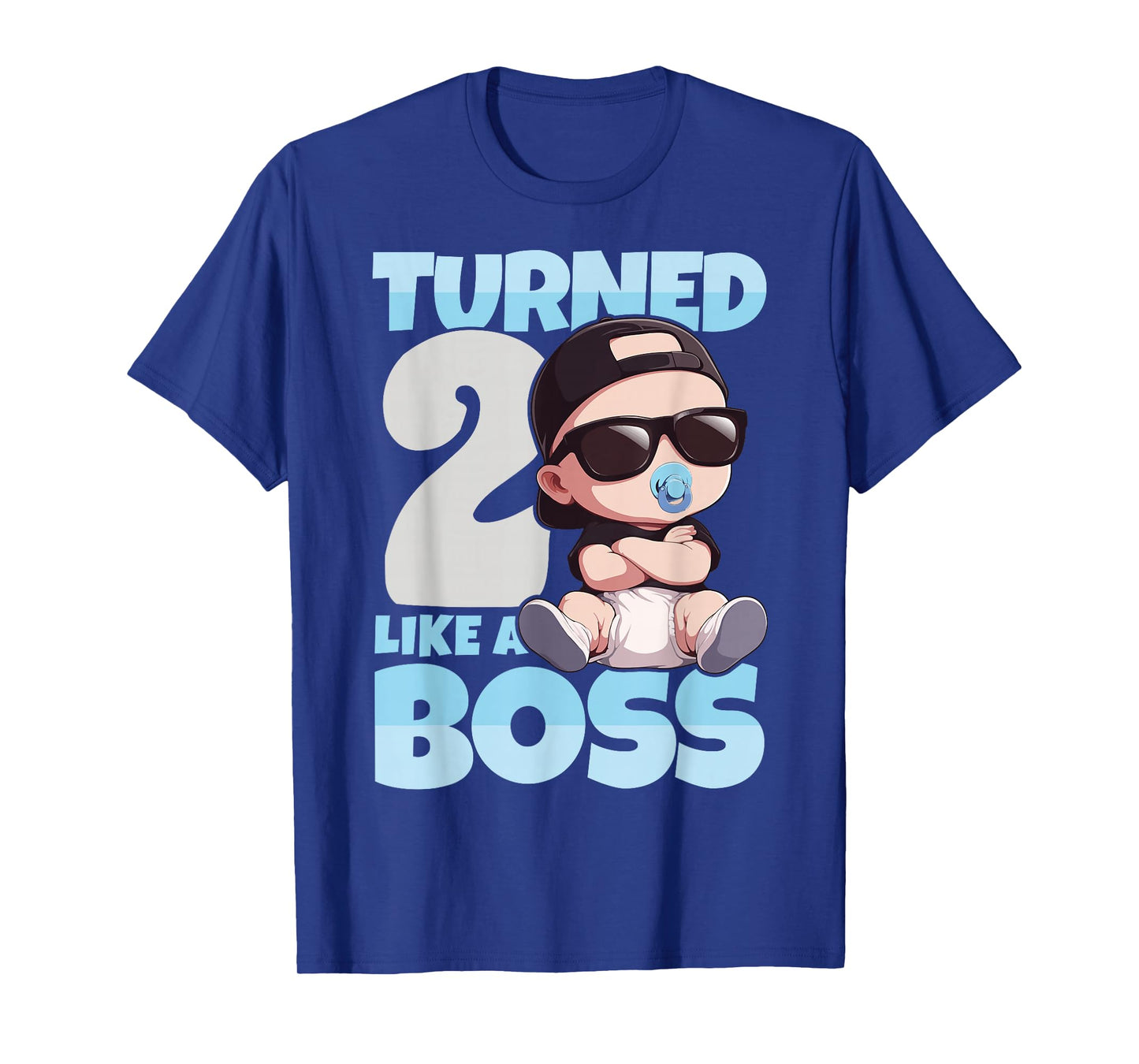 Baby 2nd Birthday Boy Girl 2 Years Like a Boss Kids T-Shirt