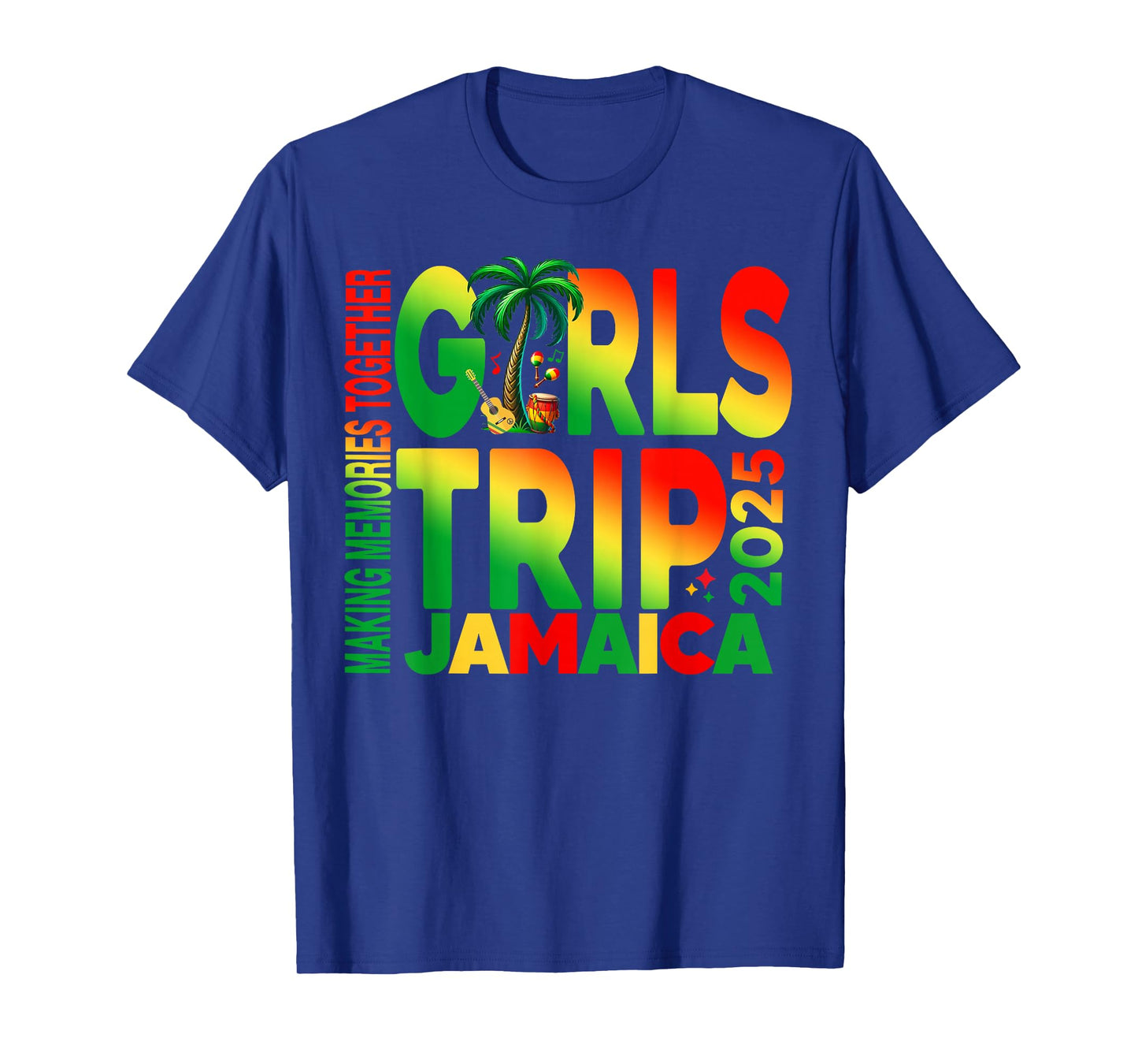 Jamaica Vacation 2025 Girls Trip Matching Jamaican Group T-Shirt