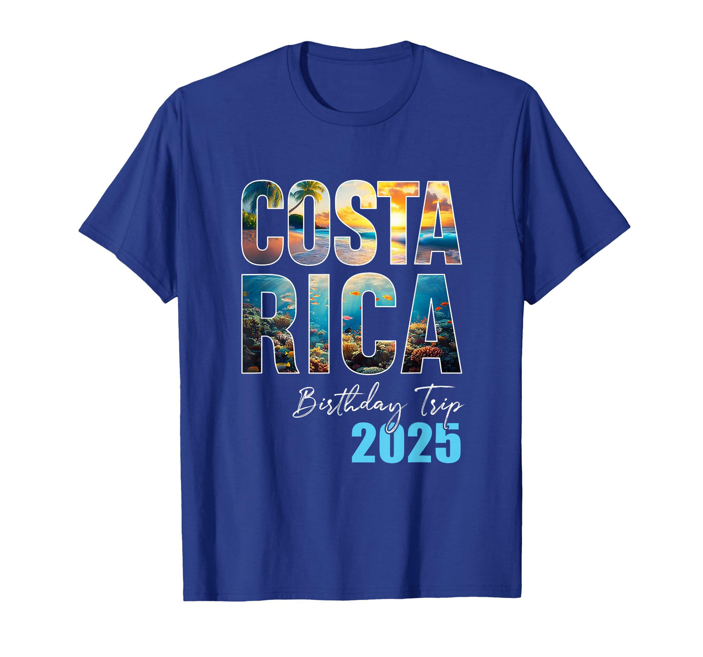 Costa Rica Birthday Trip 2025 Cruise T-Shirt - Unisex-Adult, Black, Small, Short Sleeve, Cotton 65% Polyester 35%, Novelty T-Shirt