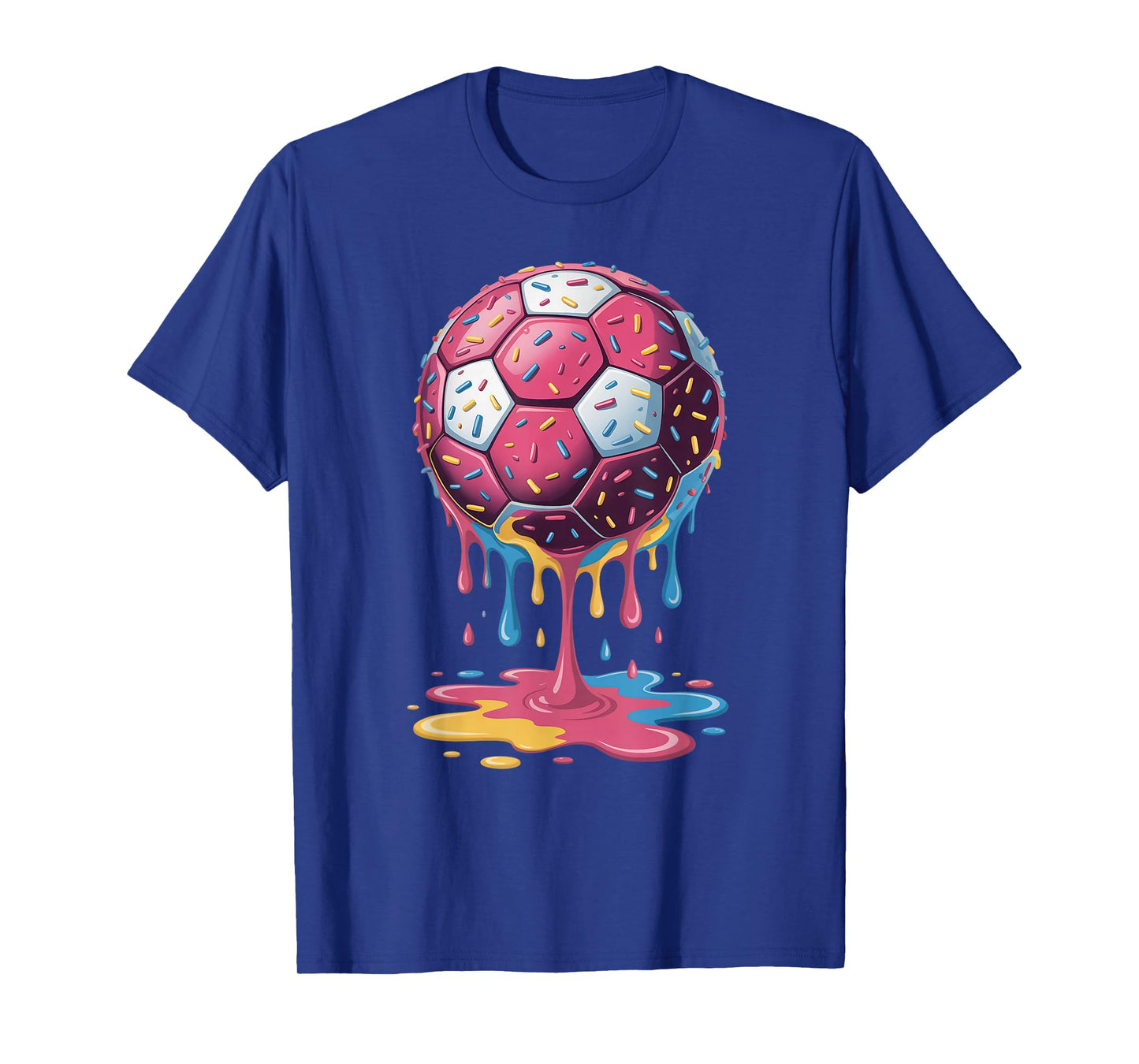 Soccer Ball Drip Ice Cream Drip Men Women Game Soccer Drip T-Shirt