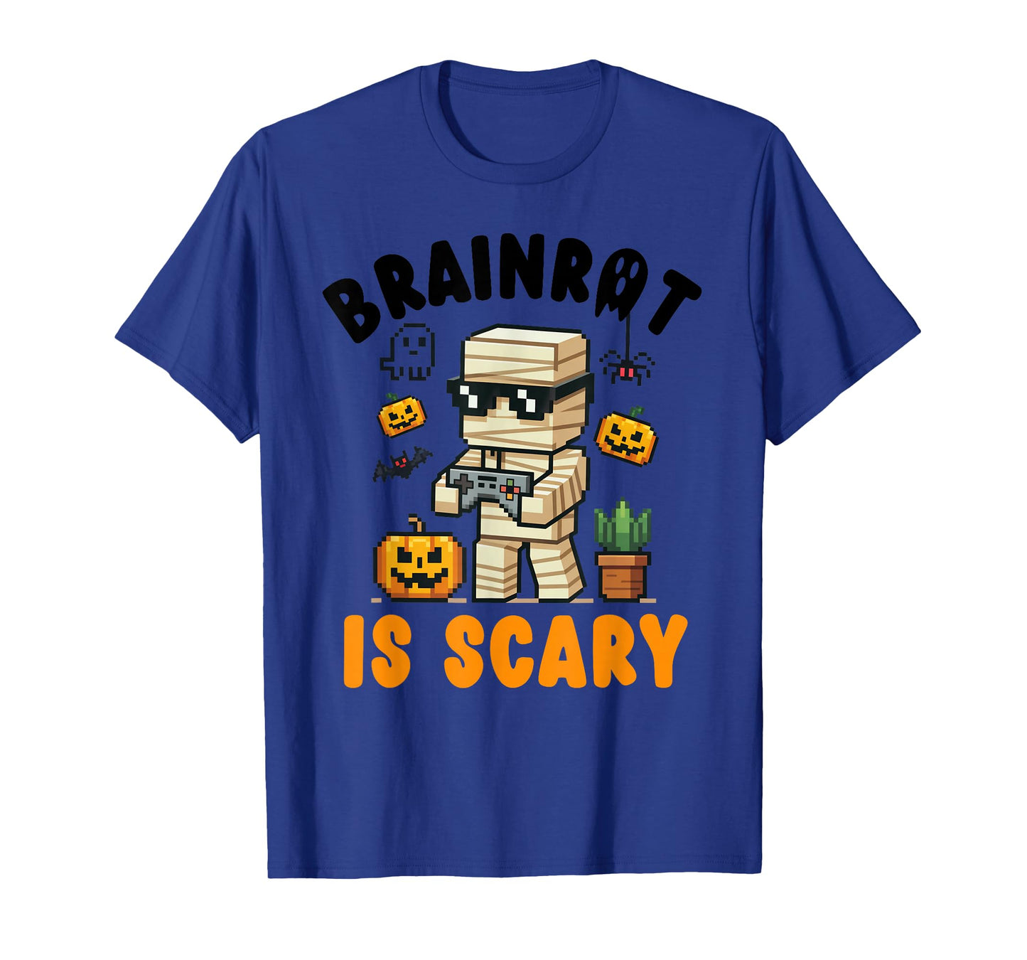 Brain Rot Costume Shirt Kids Halloween Scary Teen Boys Gamer T-Shirt