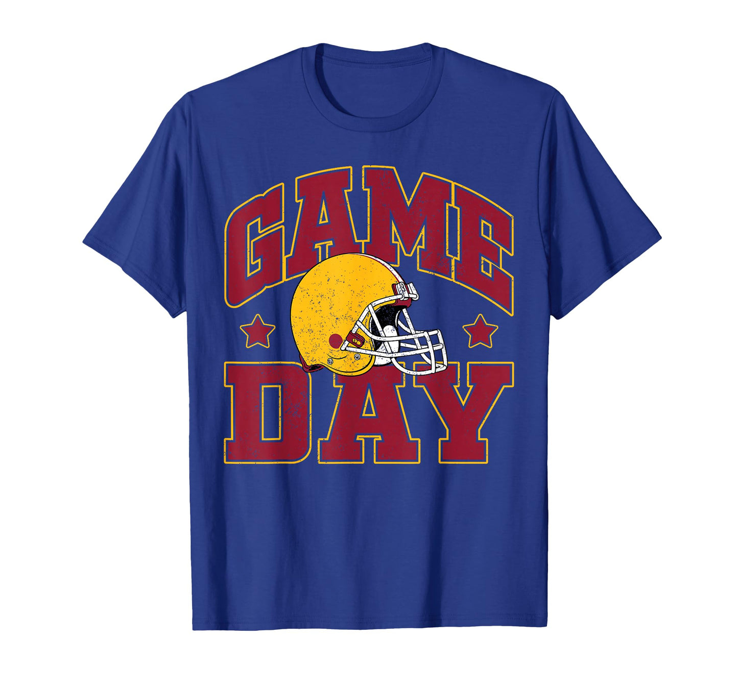 Game Day Football Season Funny Team Sports Red Gold Vibes T-Shirt