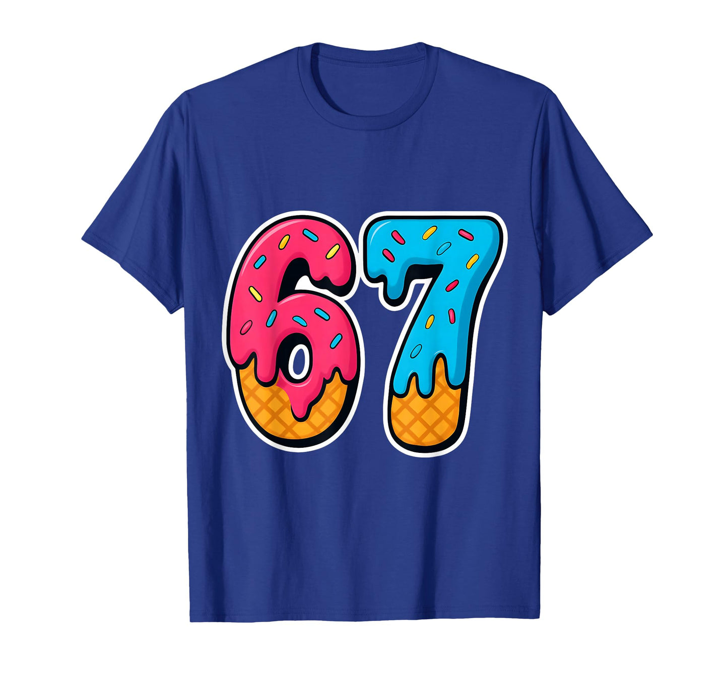 67 Ice Cream Drip Funny Six Seven Gen Alpha Meme Slang T-Shirt