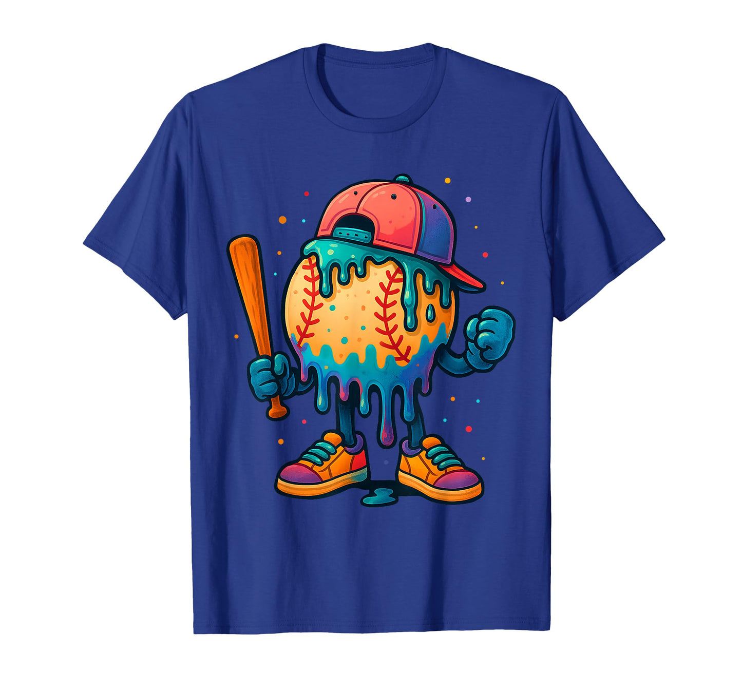 Baseball Drip Ice Cream Drip Sport Player Kids Youth Boys T-Shirt